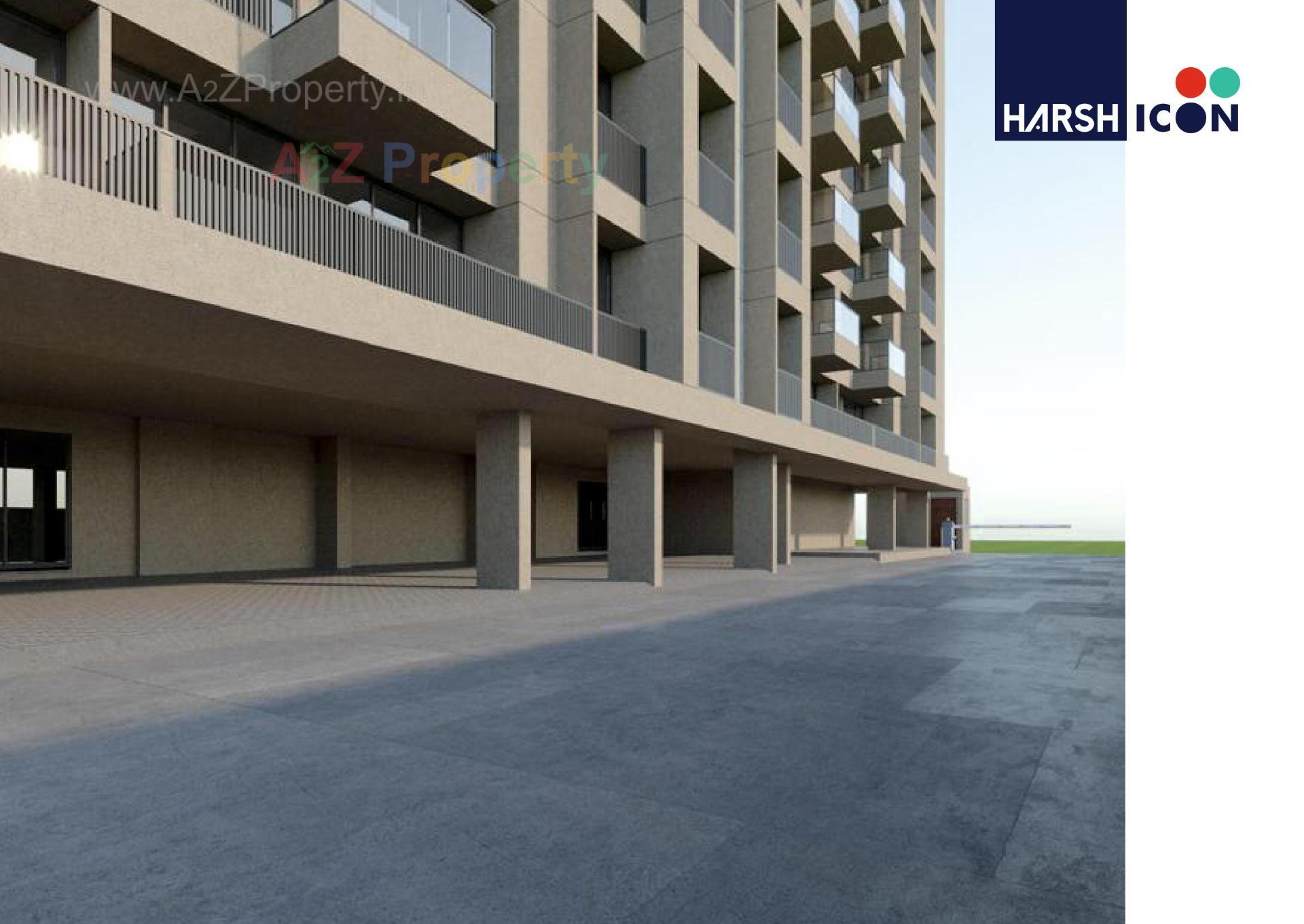 3D Elevation of real estate project Harsh Icon located at Bopal, Ahmedabad, Gujarat