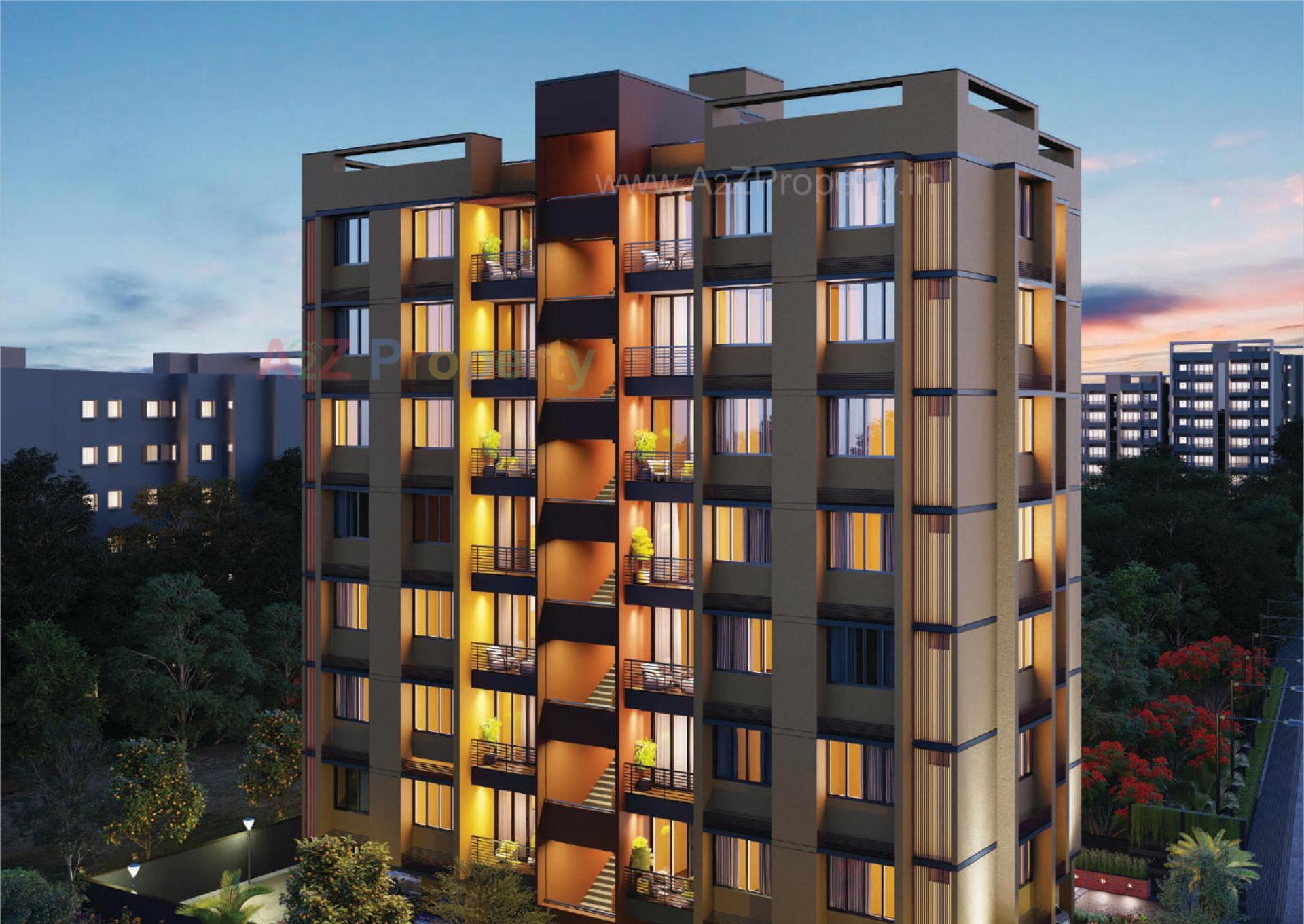 3D Elevation of real estate project Harsh Prime located at Ahmedabad, Ahmedabad, Gujarat