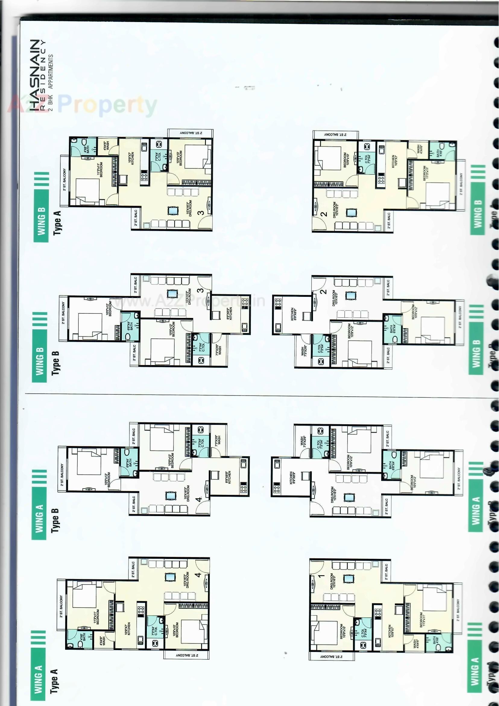 Layout of real estate project Hasnain Residency located at Sarkhej, Ahmedabad, Gujarat