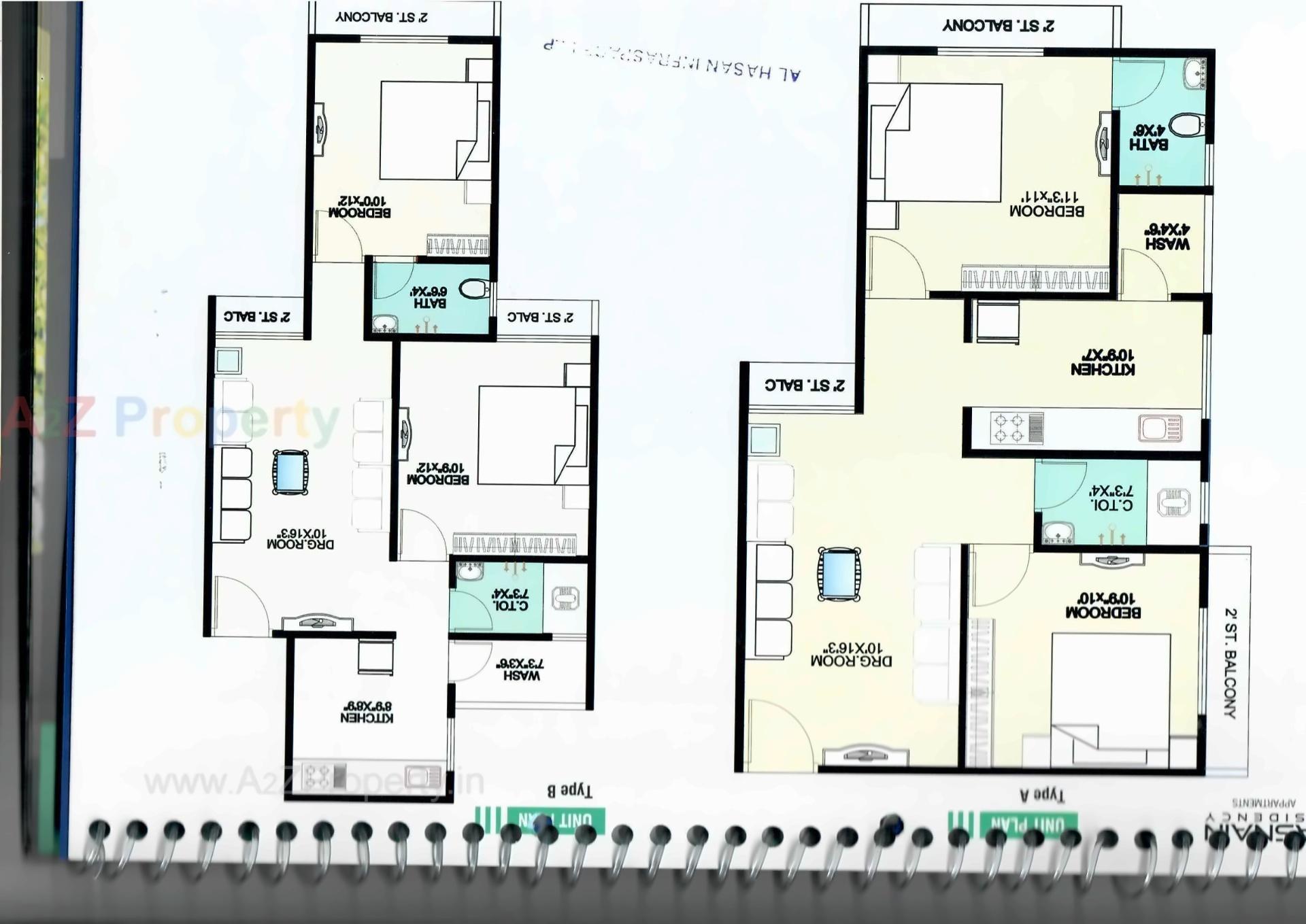 Layout of real estate project Hasnain Residency located at Sarkhej, Ahmedabad, Gujarat