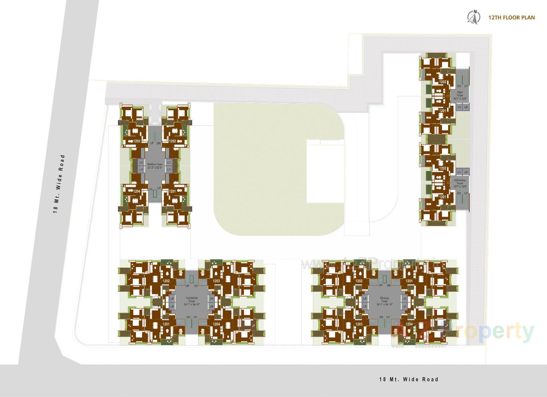Layout of real estate project Hastinapur The Royal Legacy located at Jodhpur, Ahmedabad, Gujarat