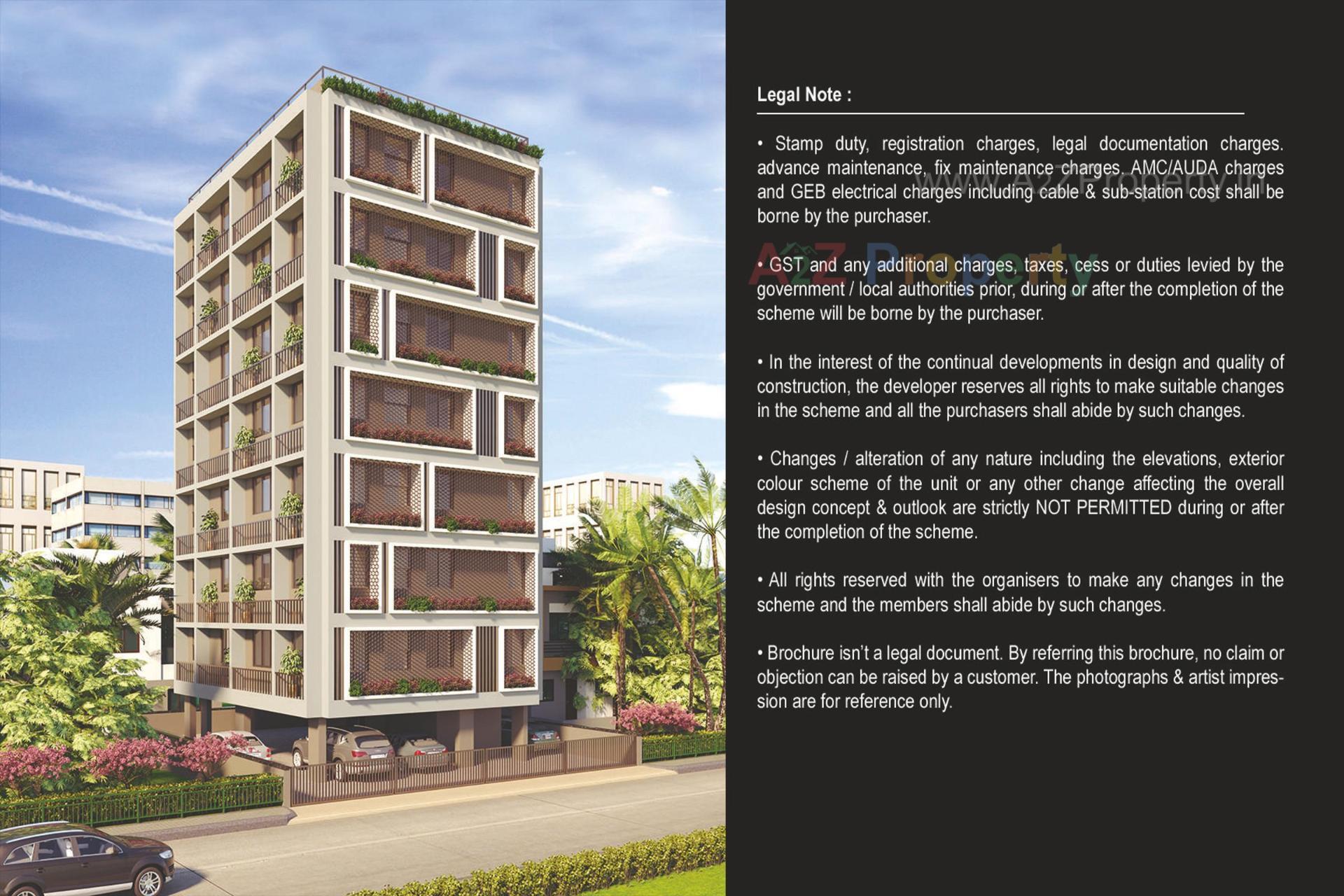 3D Elevation of real estate project Havish Residency located at Ghuma, Ahmedabad, Gujarat