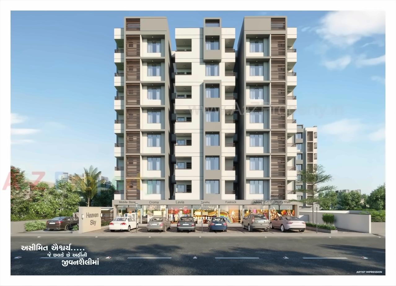 3D Elevation of real estate project Heaven Sky located at Nikol, Ahmedabad, Gujarat