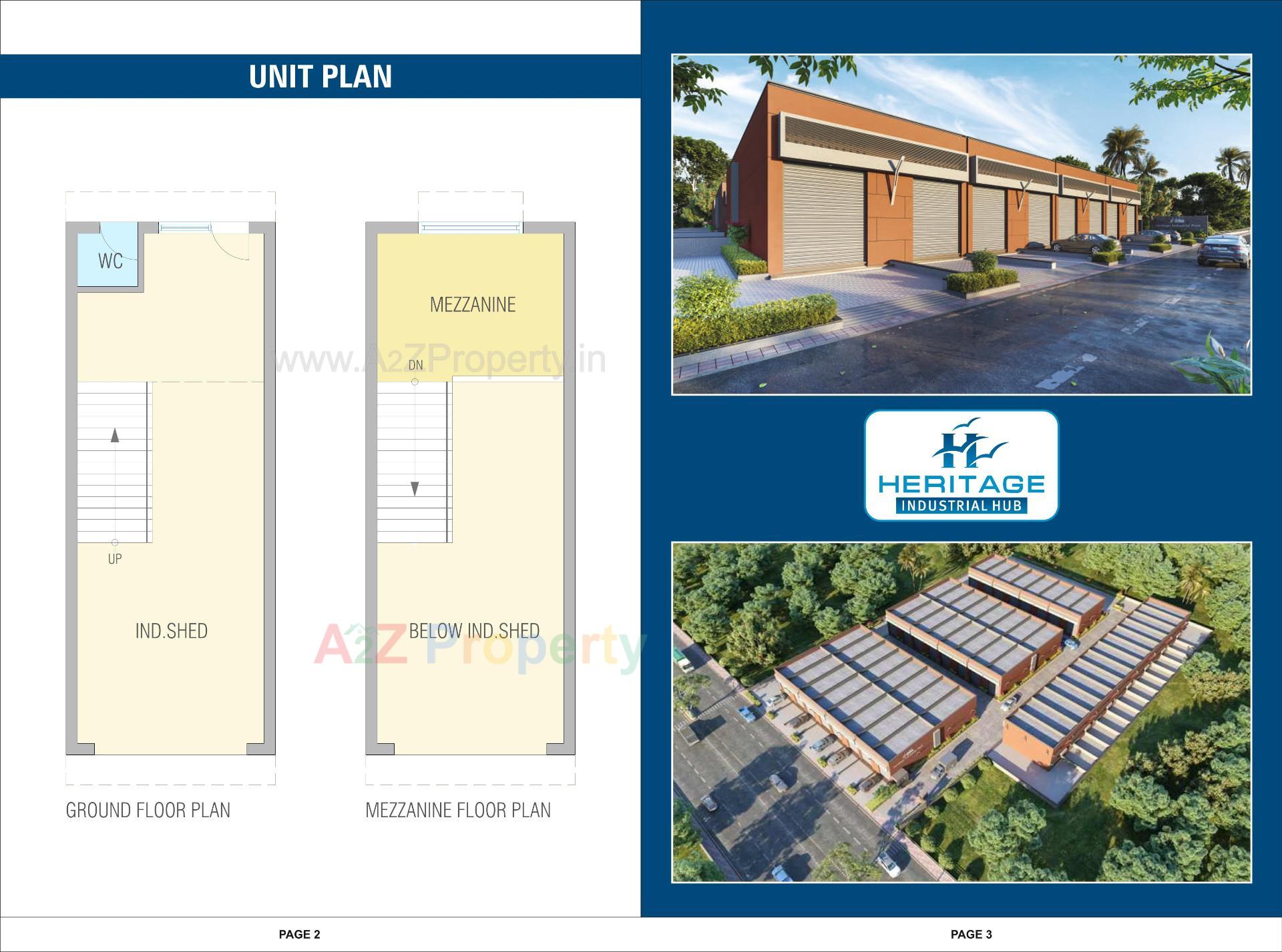 Layout of real estate project Heritage Industrial Hub located at Kathwada, Ahmedabad, Gujarat