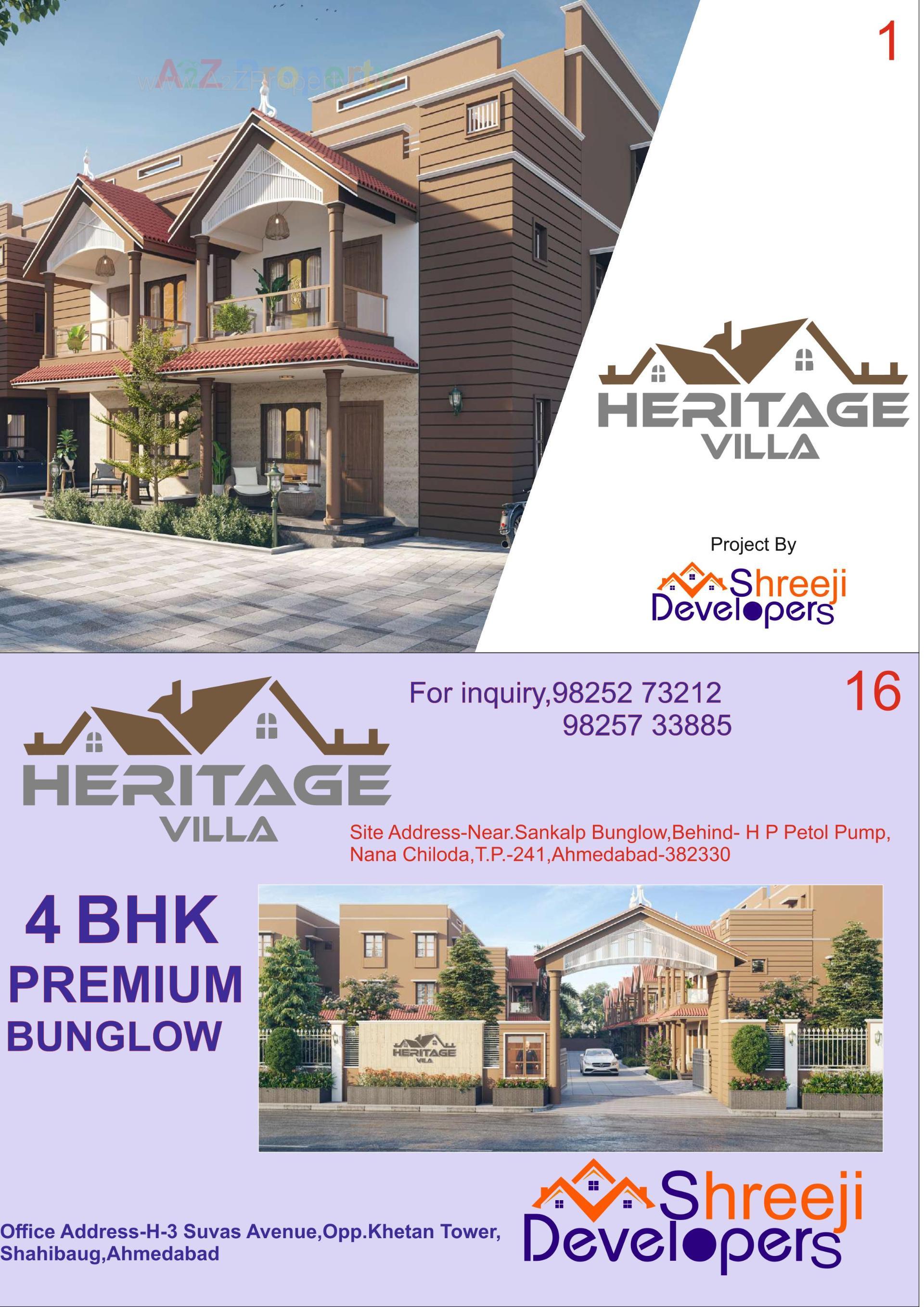  of real estate project Heritage Villa located at Chiloda, Ahmedabad, Gujarat