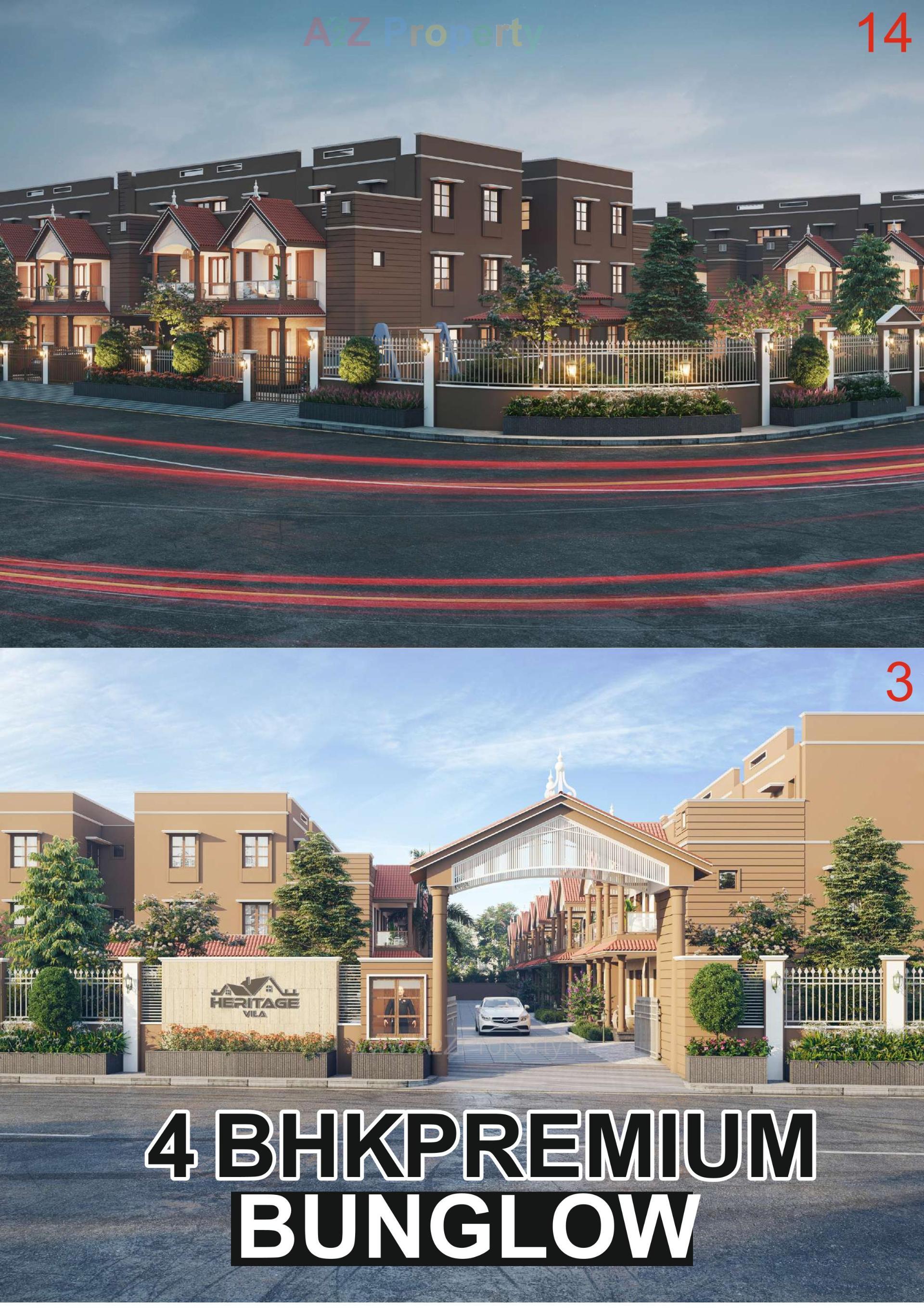 3D Elevation of real estate project Heritage Villa located at Chiloda, Ahmedabad, Gujarat