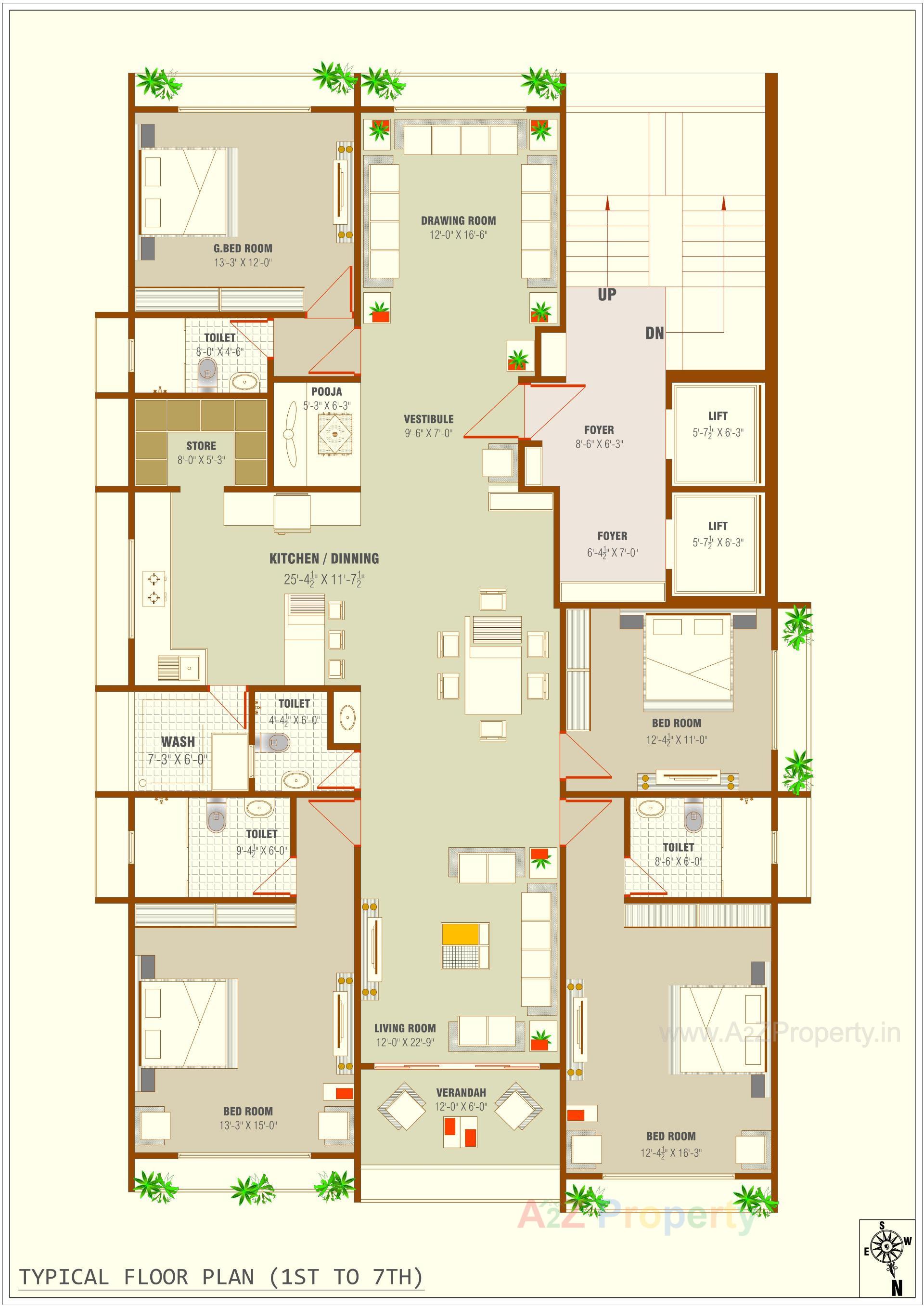 Layout of real estate project Hetvi Elegance located at Ahmedabad, Ahmedabad, Gujarat