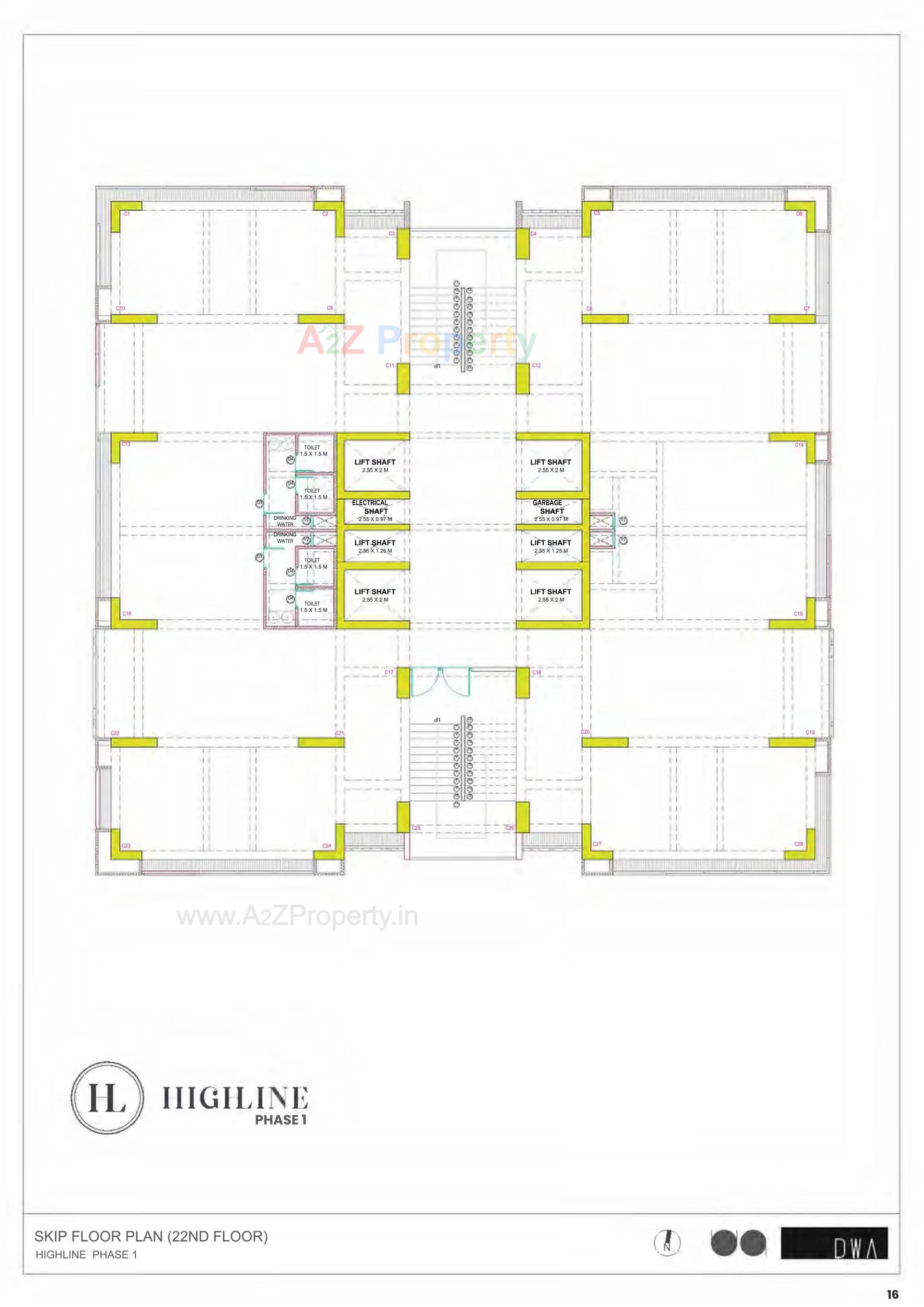 Layout of real estate project Highline located at Gota, Ahmedabad, Gujarat