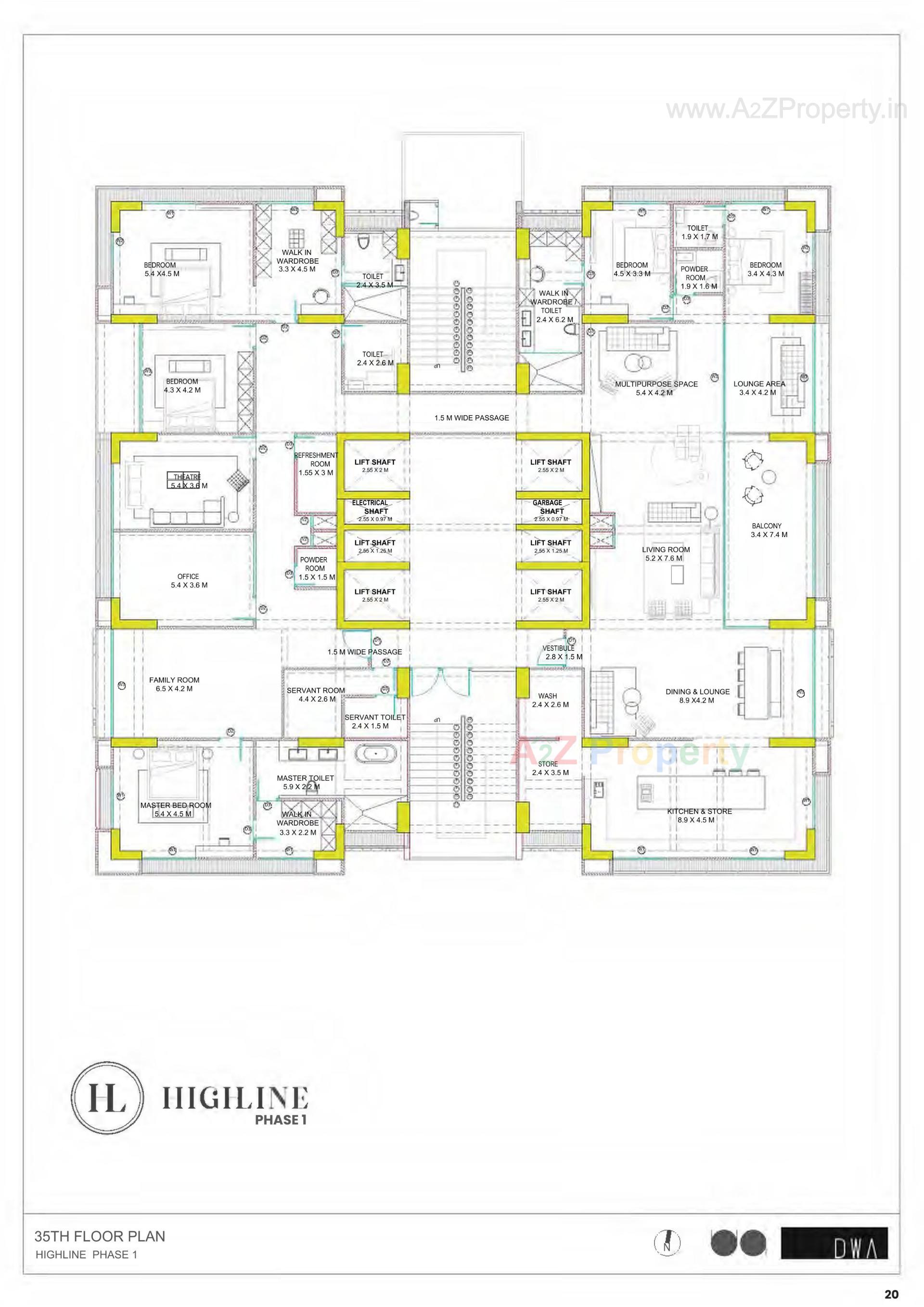 Layout of real estate project Highline located at Gota, Ahmedabad, Gujarat