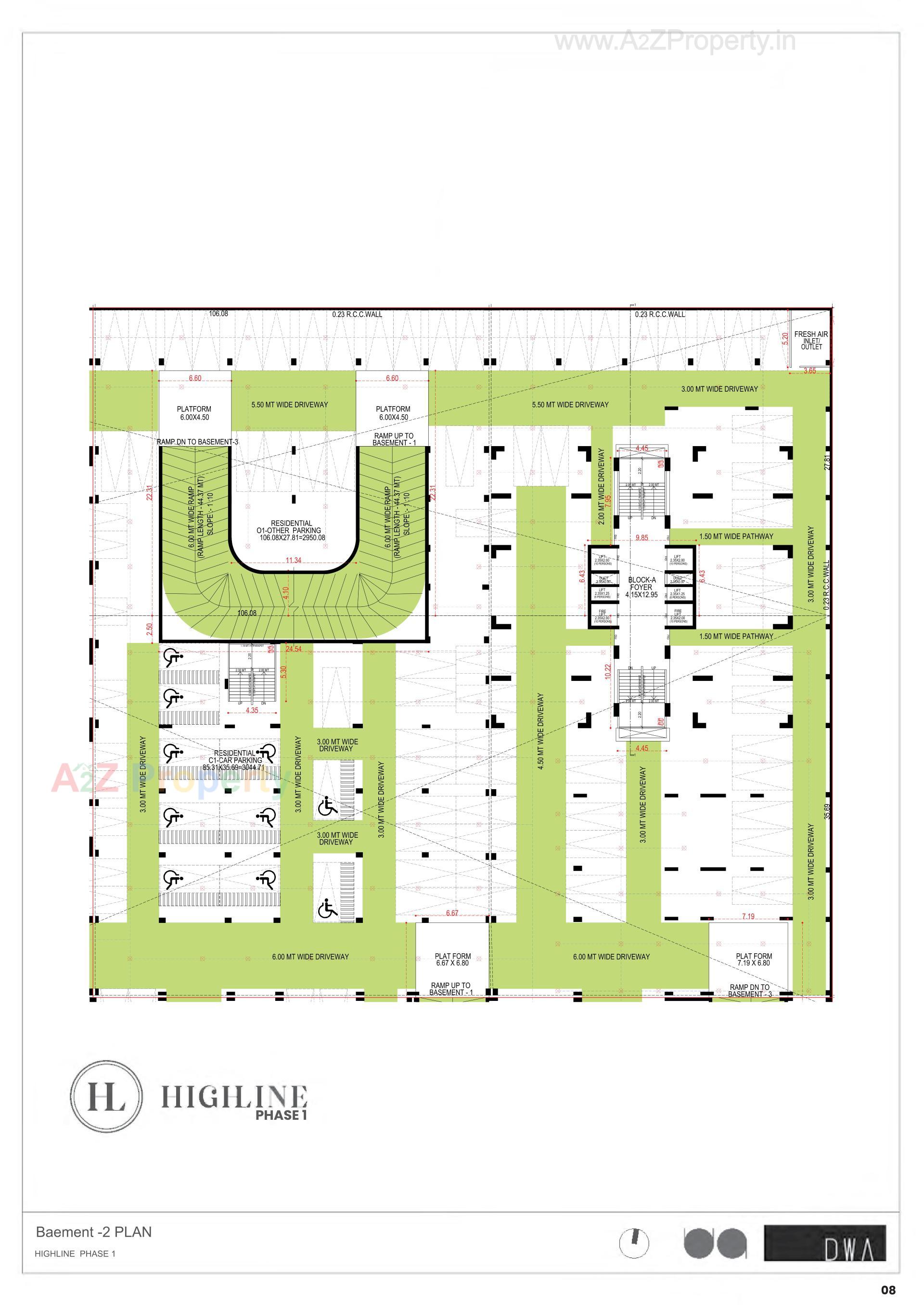 Layout of real estate project Highline located at Gota, Ahmedabad, Gujarat