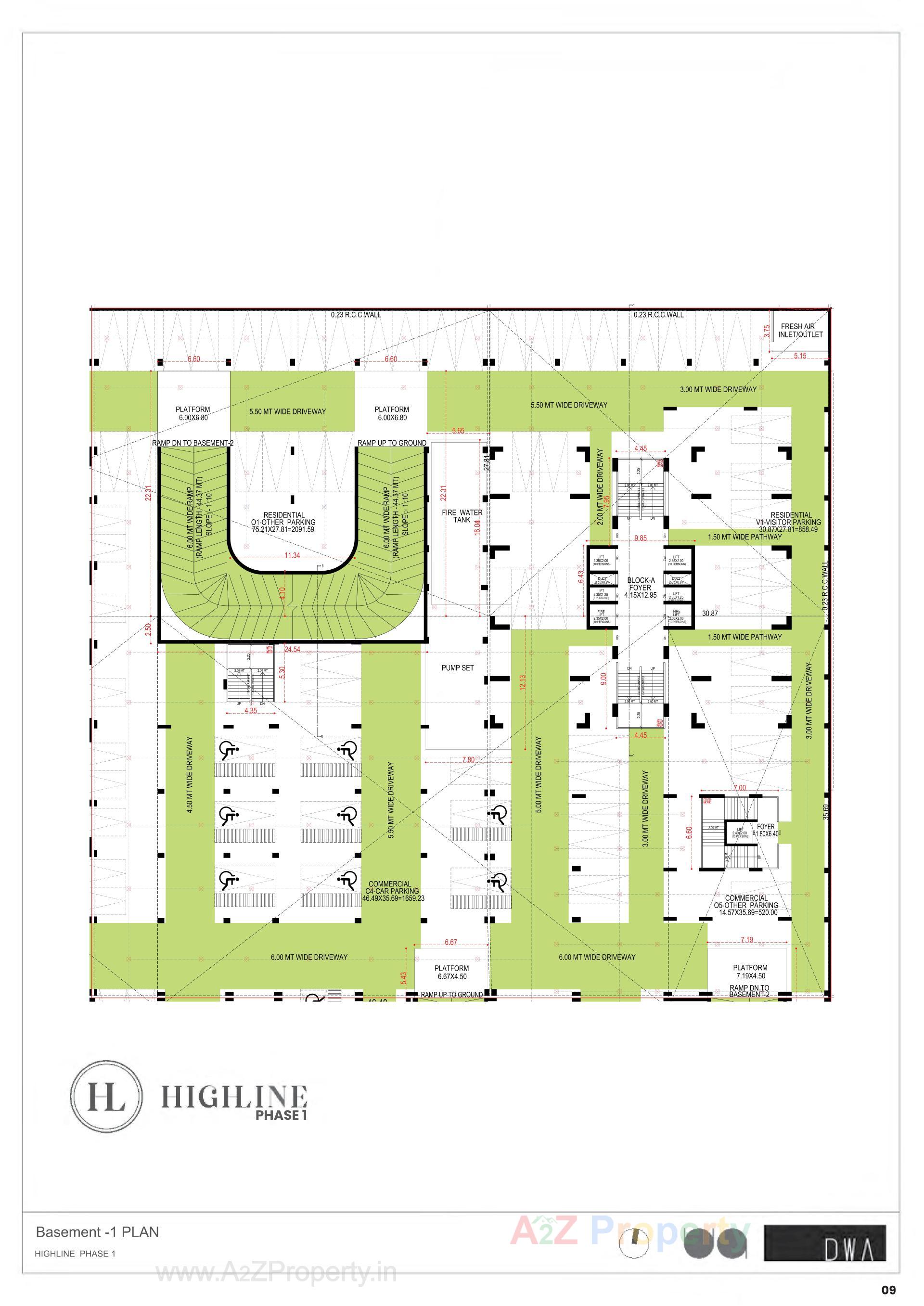 Layout of real estate project Highline located at Gota, Ahmedabad, Gujarat