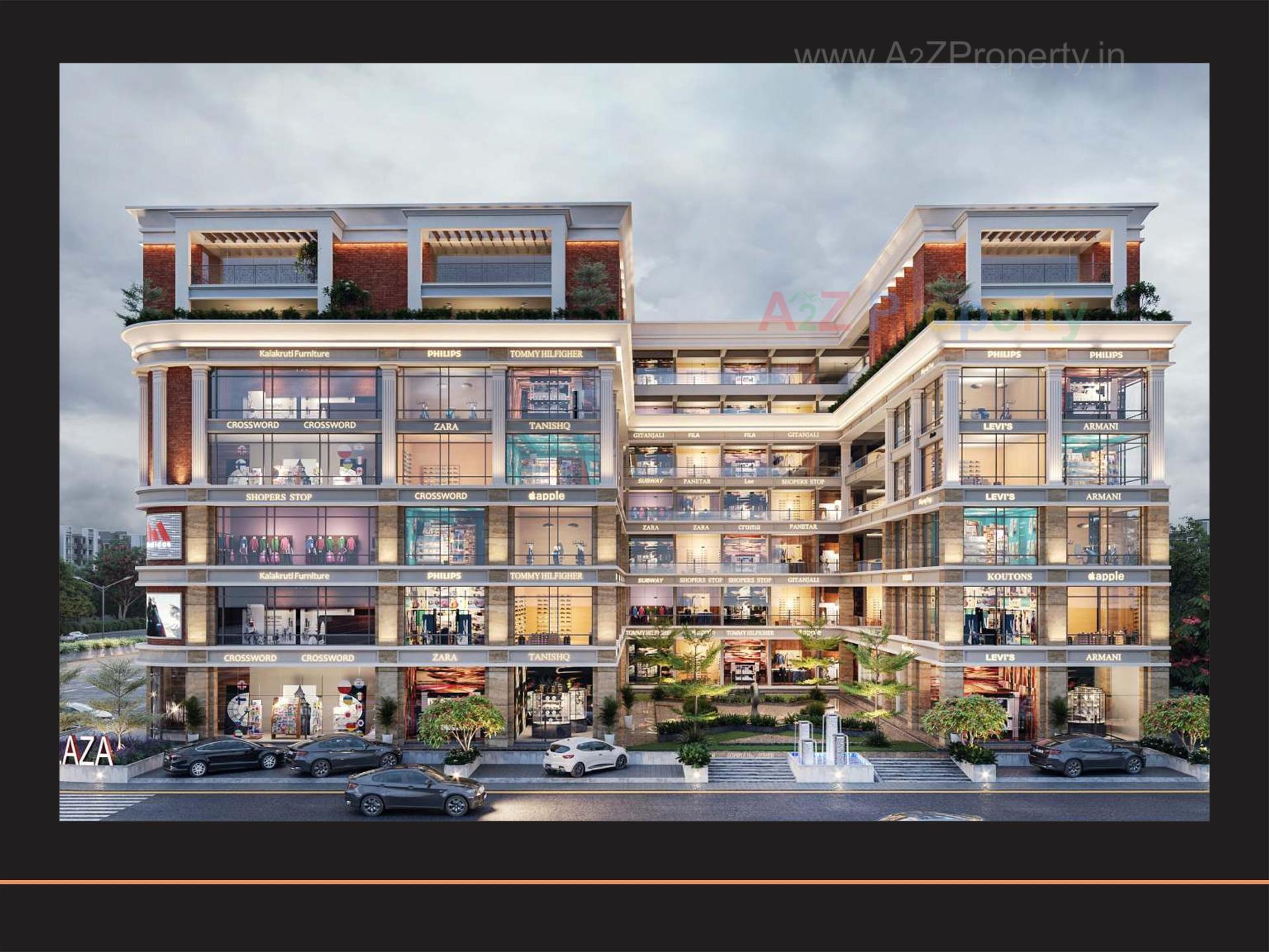 3D Elevation of real estate project Hill Town Plaza located at Ahmedabad, Ahmedabad, Gujarat