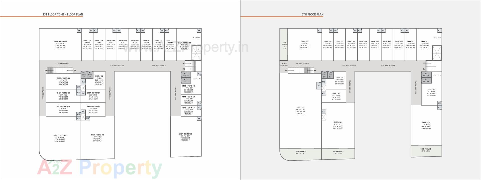 Layout of real estate project Hill Town Plaza located at Ahmedabad, Ahmedabad, Gujarat