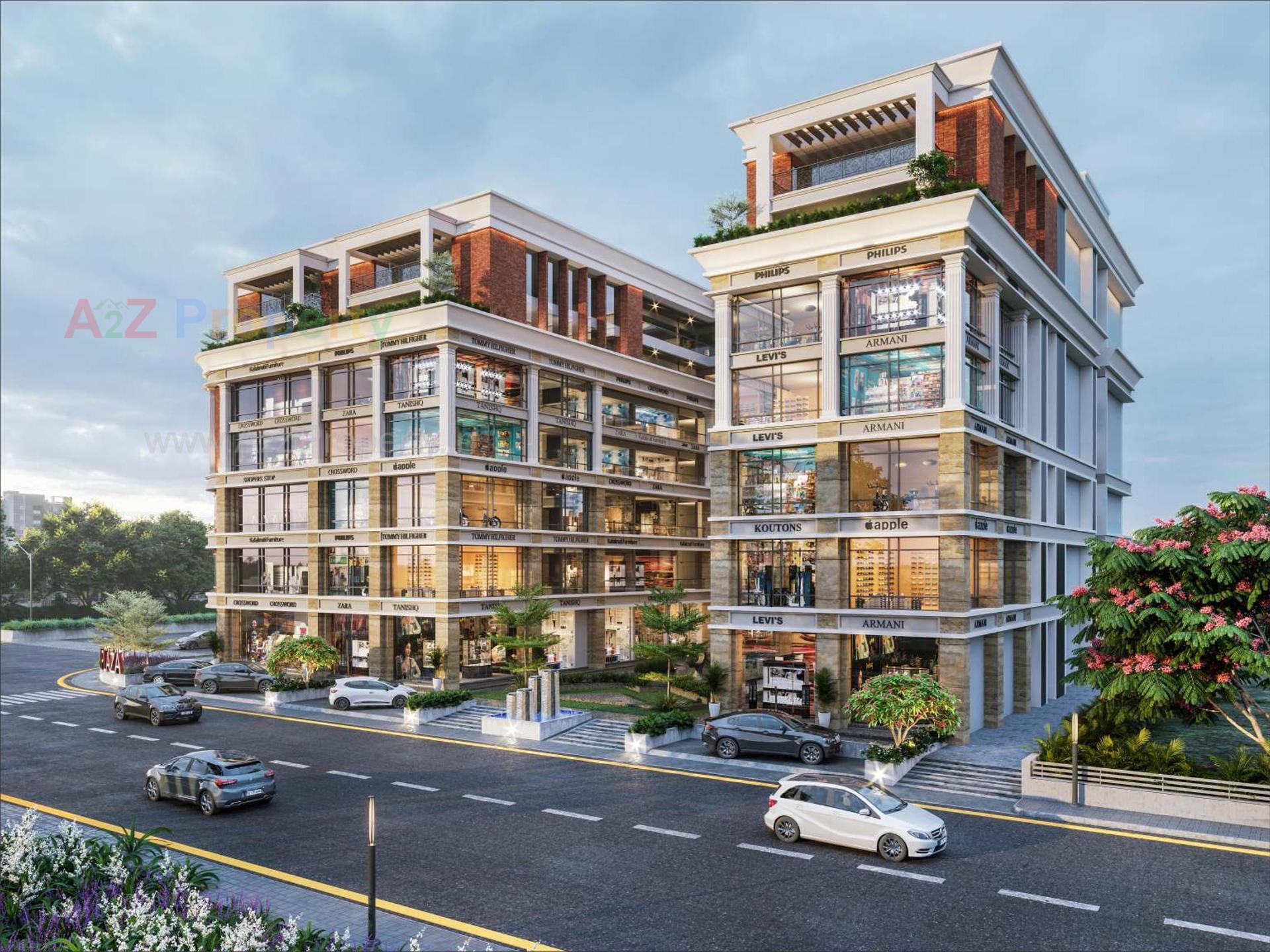 3D Elevation of real estate project Hill Town Plaza located at Ahmedabad, Ahmedabad, Gujarat