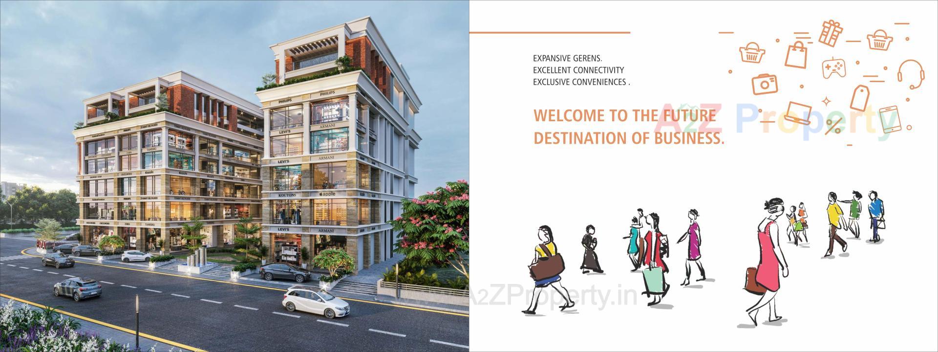 3D Elevation of real estate project Hill Town Plaza located at Ahmedabad, Ahmedabad, Gujarat