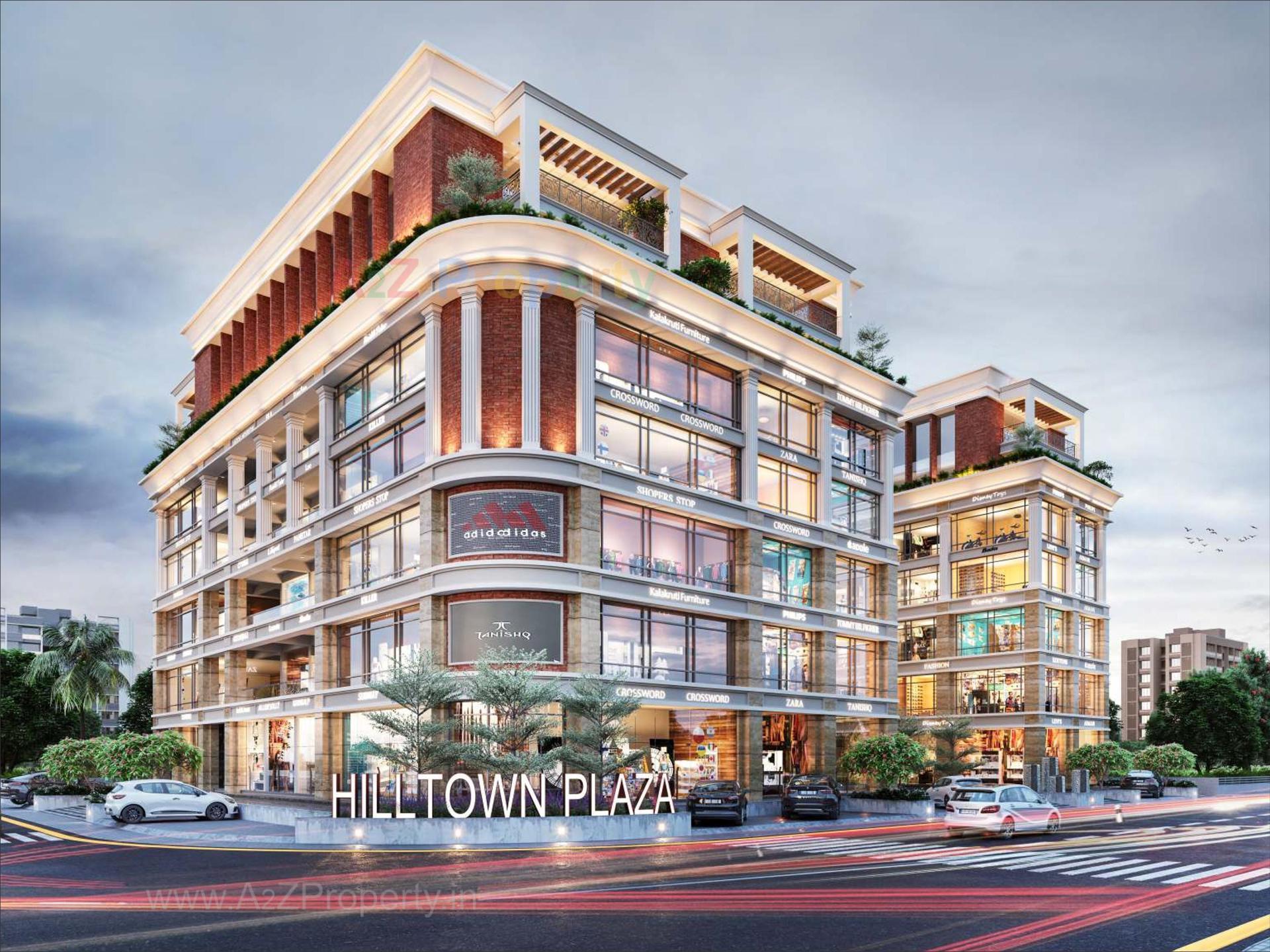 3D Elevation of real estate project Hill Town Plaza located at Ahmedabad, Ahmedabad, Gujarat