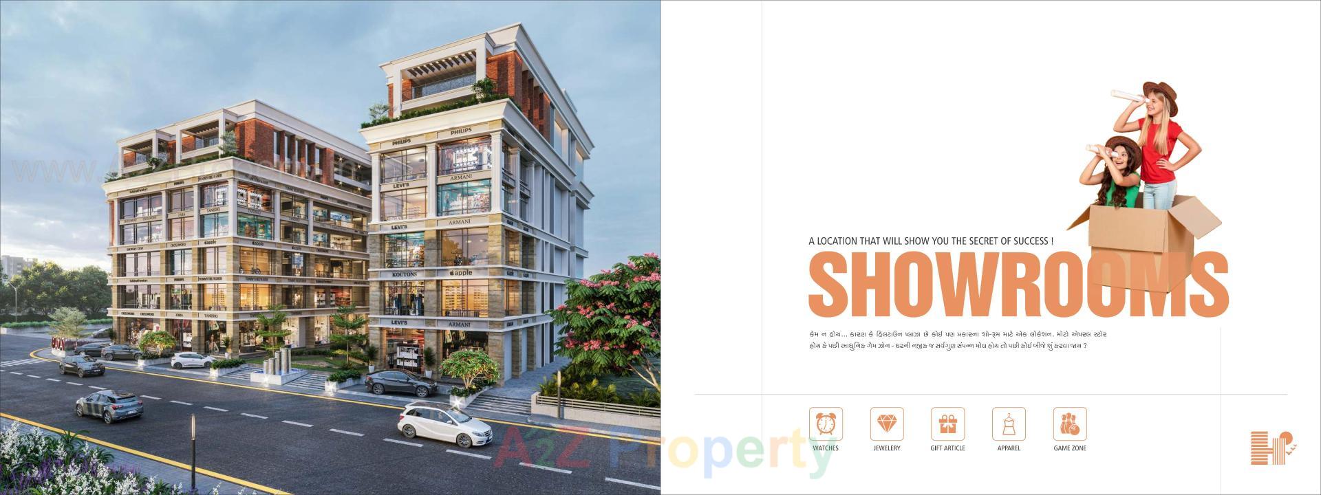 3D Elevation of real estate project Hill Town Plaza located at Ahmedabad, Ahmedabad, Gujarat