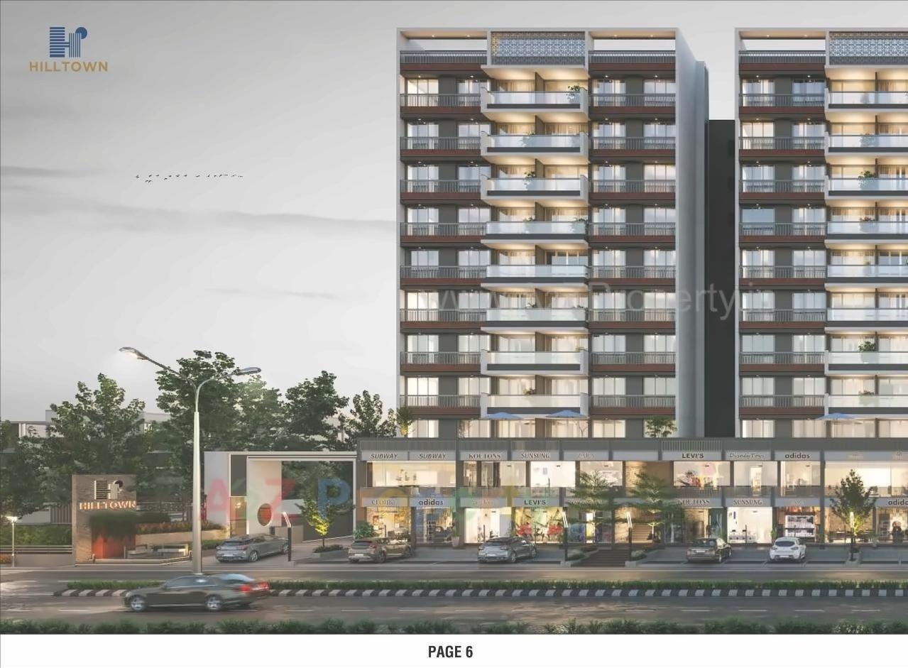 3D Elevation of real estate project Hill Town located at Ahmedabad, Ahmedabad, Gujarat