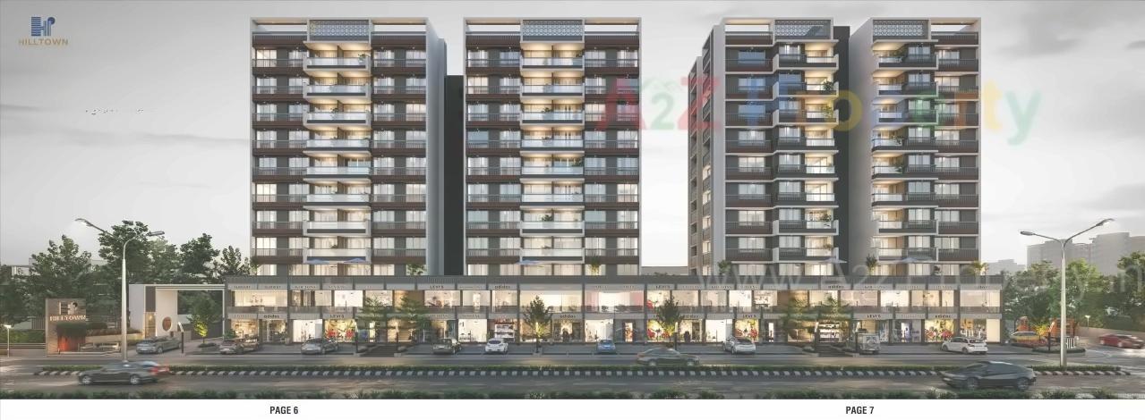 3D Elevation of real estate project Hill Town located at Ahmedabad, Ahmedabad, Gujarat
