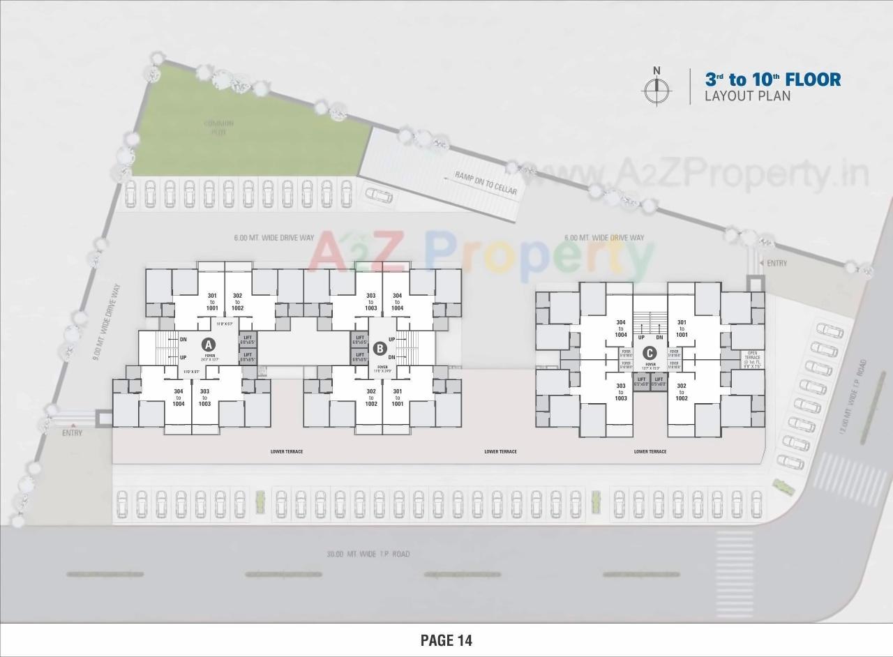 Layout of real estate project Hill Town located at Ahmedabad, Ahmedabad, Gujarat