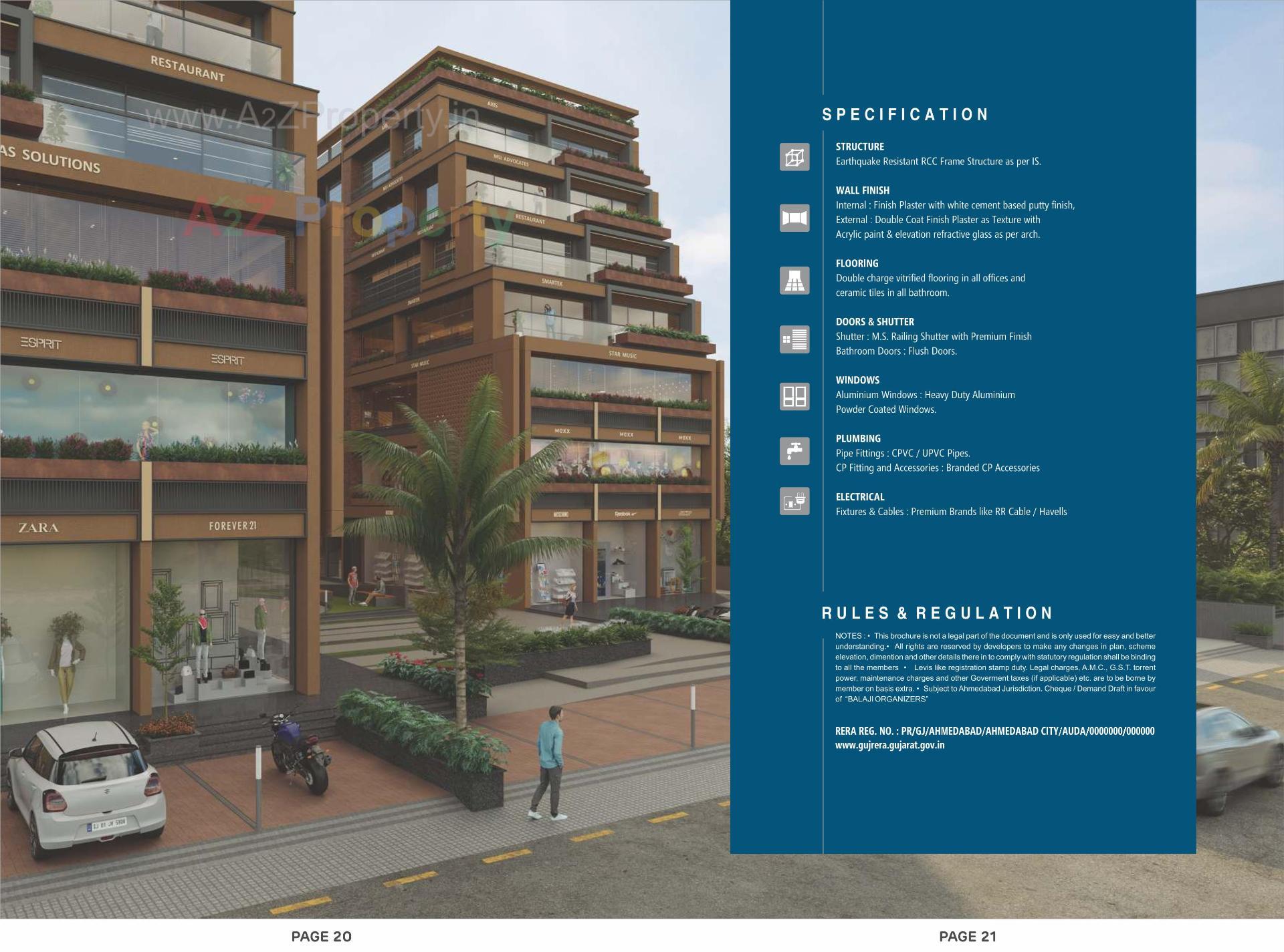 3D Elevation of real estate project Hilltown Landmark located at Nikol, Ahmedabad, Gujarat