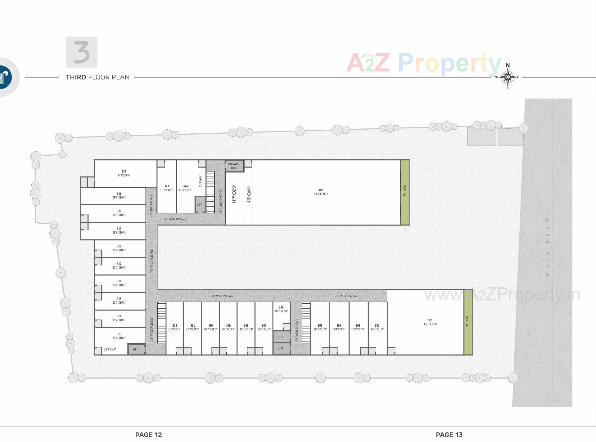 Layout of real estate project Hilltown Landmark located at Nikol, Ahmedabad, Gujarat