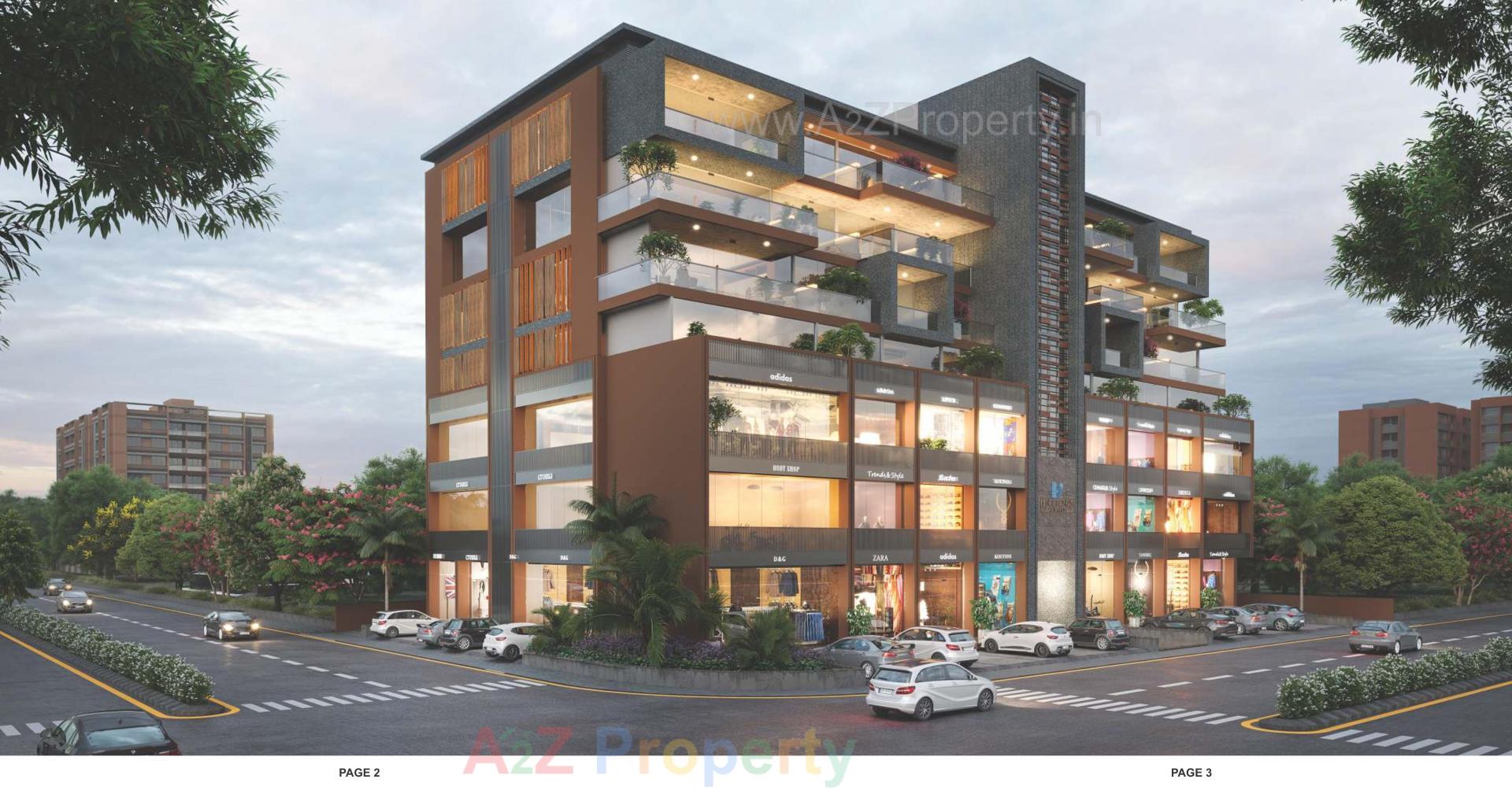 3D Elevation of real estate project Hilltown Square located at Nikol, Ahmedabad, Gujarat