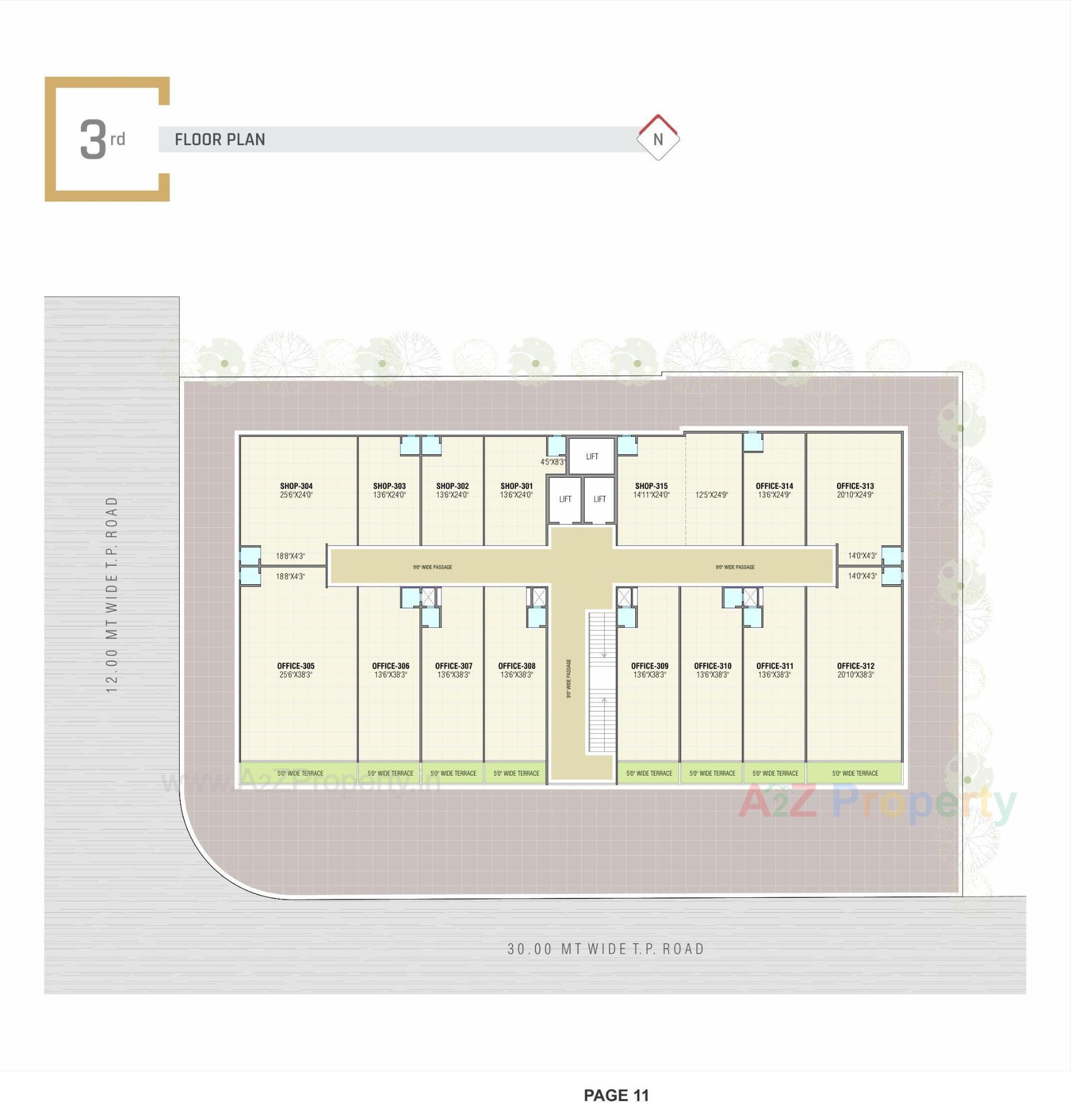 Layout of real estate project Hilltown Square located at Nikol, Ahmedabad, Gujarat