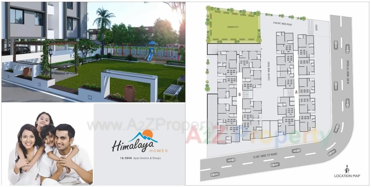 Layout of real estate project Himali Homes located at Odhav, Ahmedabad, Gujarat