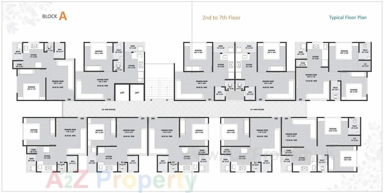 Layout of real estate project Himali Homes located at Odhav, Ahmedabad, Gujarat