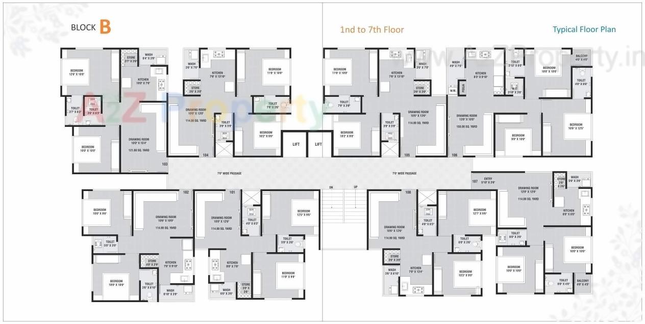 Layout of real estate project Himali Homes located at Odhav, Ahmedabad, Gujarat