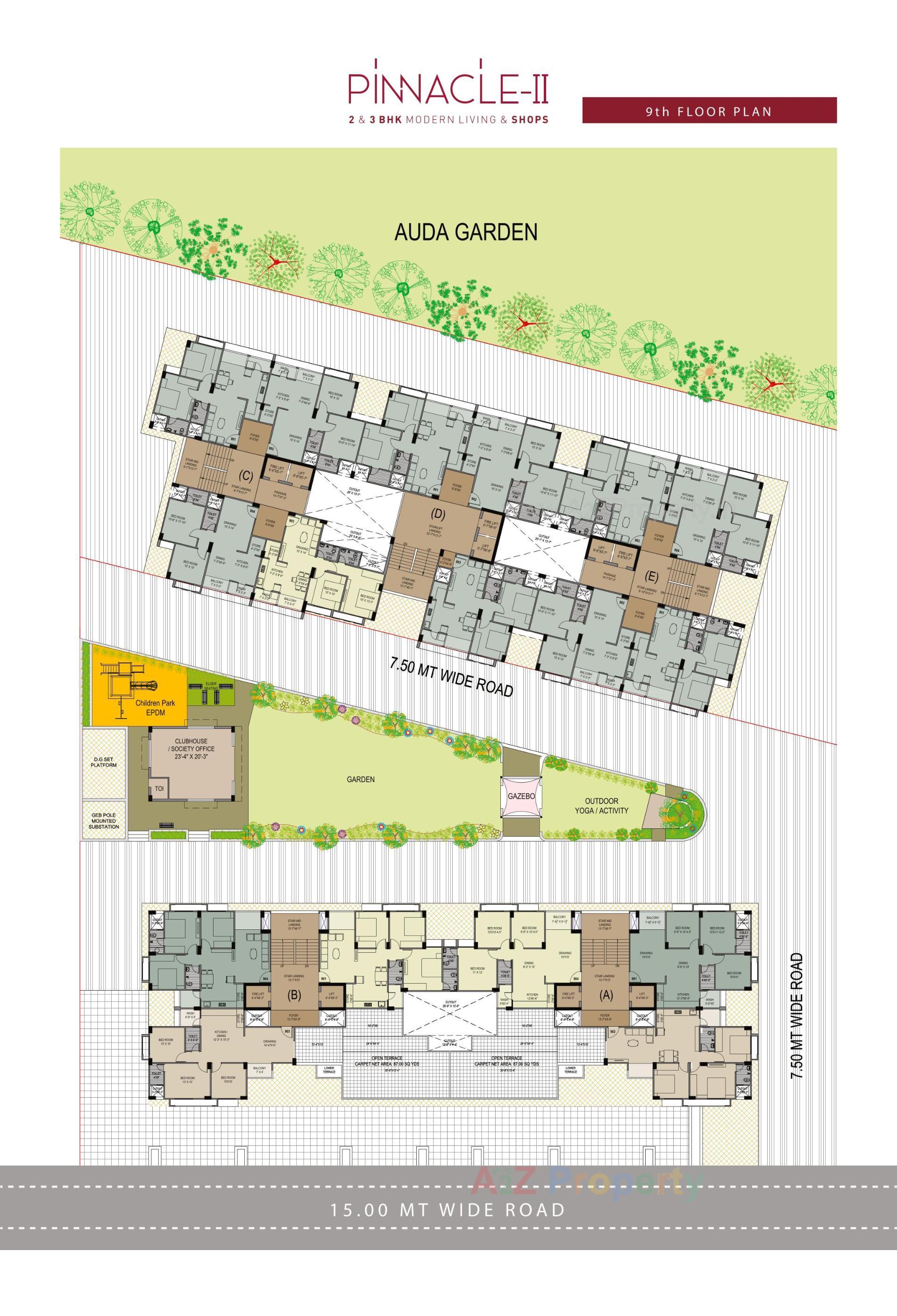 Layout of real estate project Himalaya Mainland Pinnacle Ii located at Ahmedabad, Ahmedabad, Gujarat