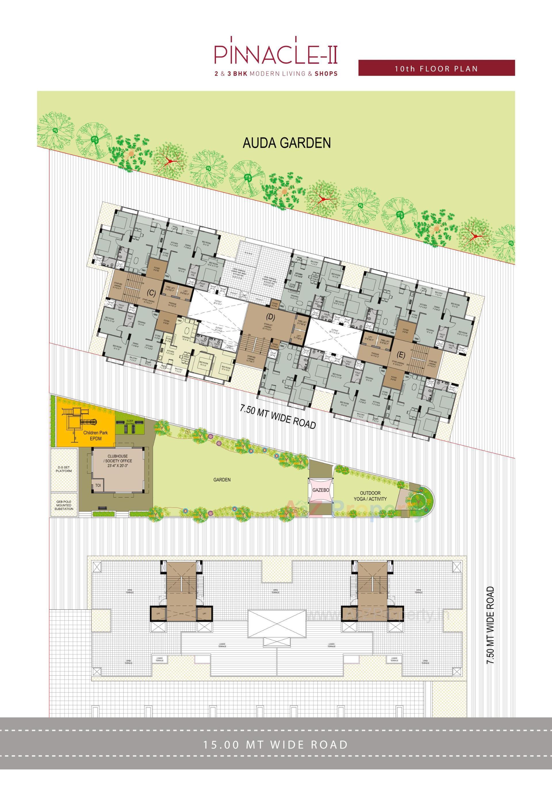 Layout of real estate project Himalaya Mainland Pinnacle Ii located at Ahmedabad, Ahmedabad, Gujarat