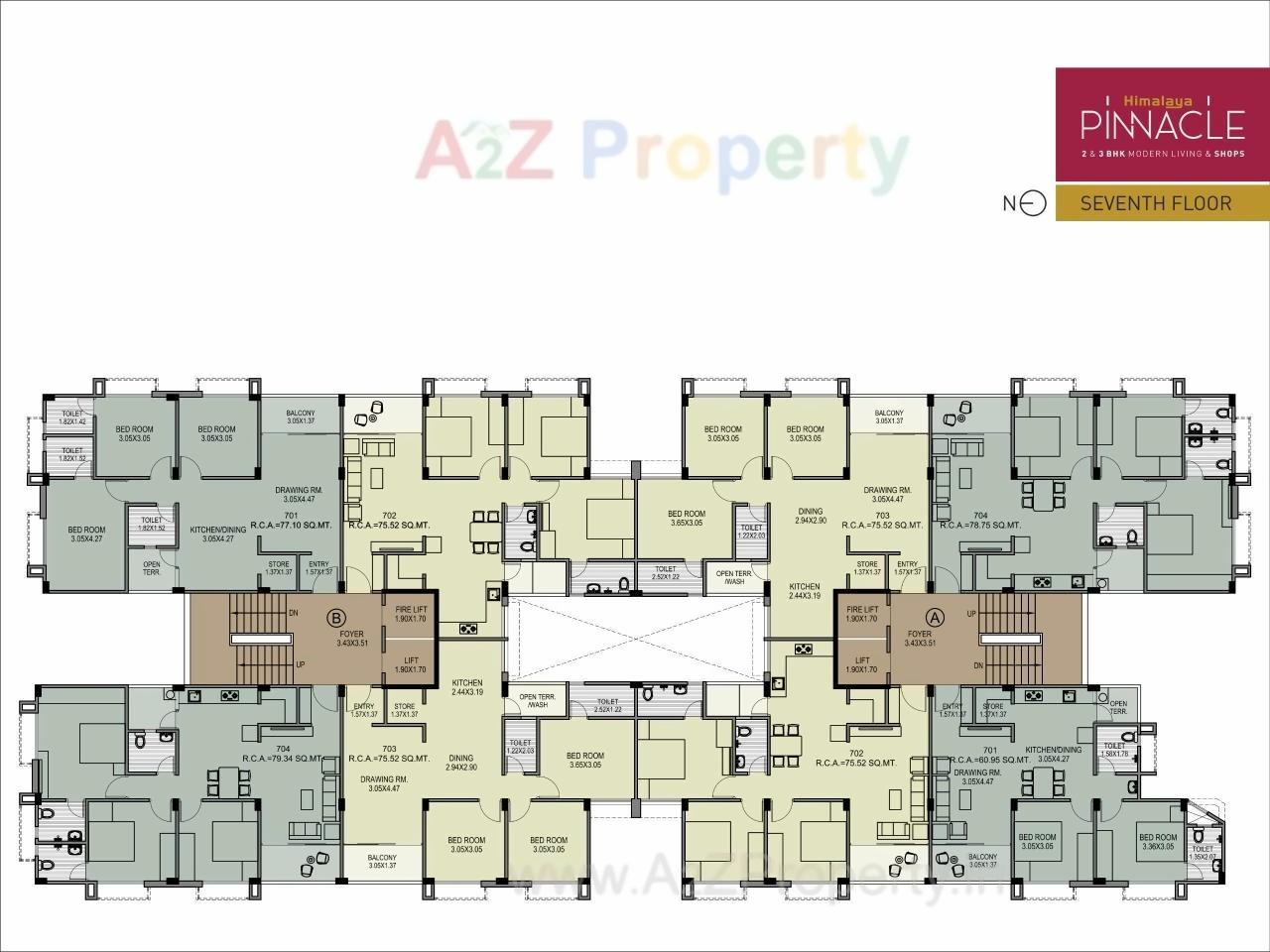 Layout of real estate project Himalaya Pinnacle located at Chandkheda, Ahmedabad, Gujarat