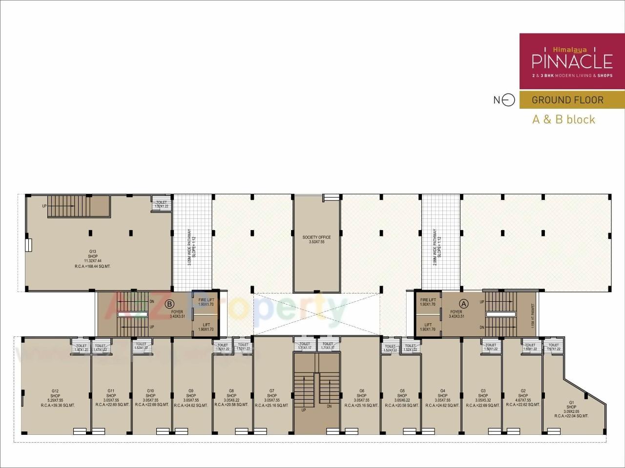 Layout of real estate project Himalaya Pinnacle located at Chandkheda, Ahmedabad, Gujarat