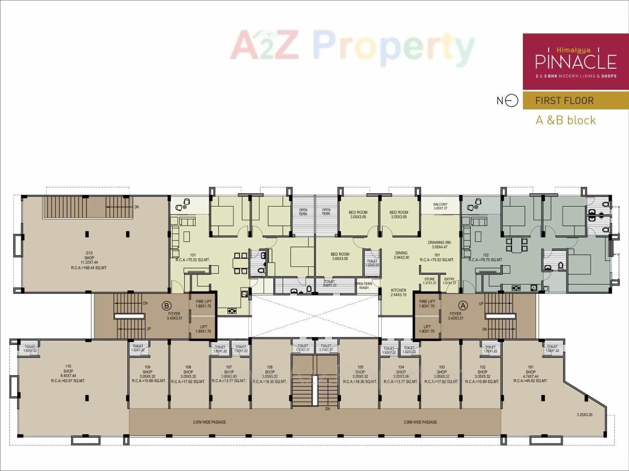 Layout of real estate project Himalaya Pinnacle located at Chandkheda, Ahmedabad, Gujarat