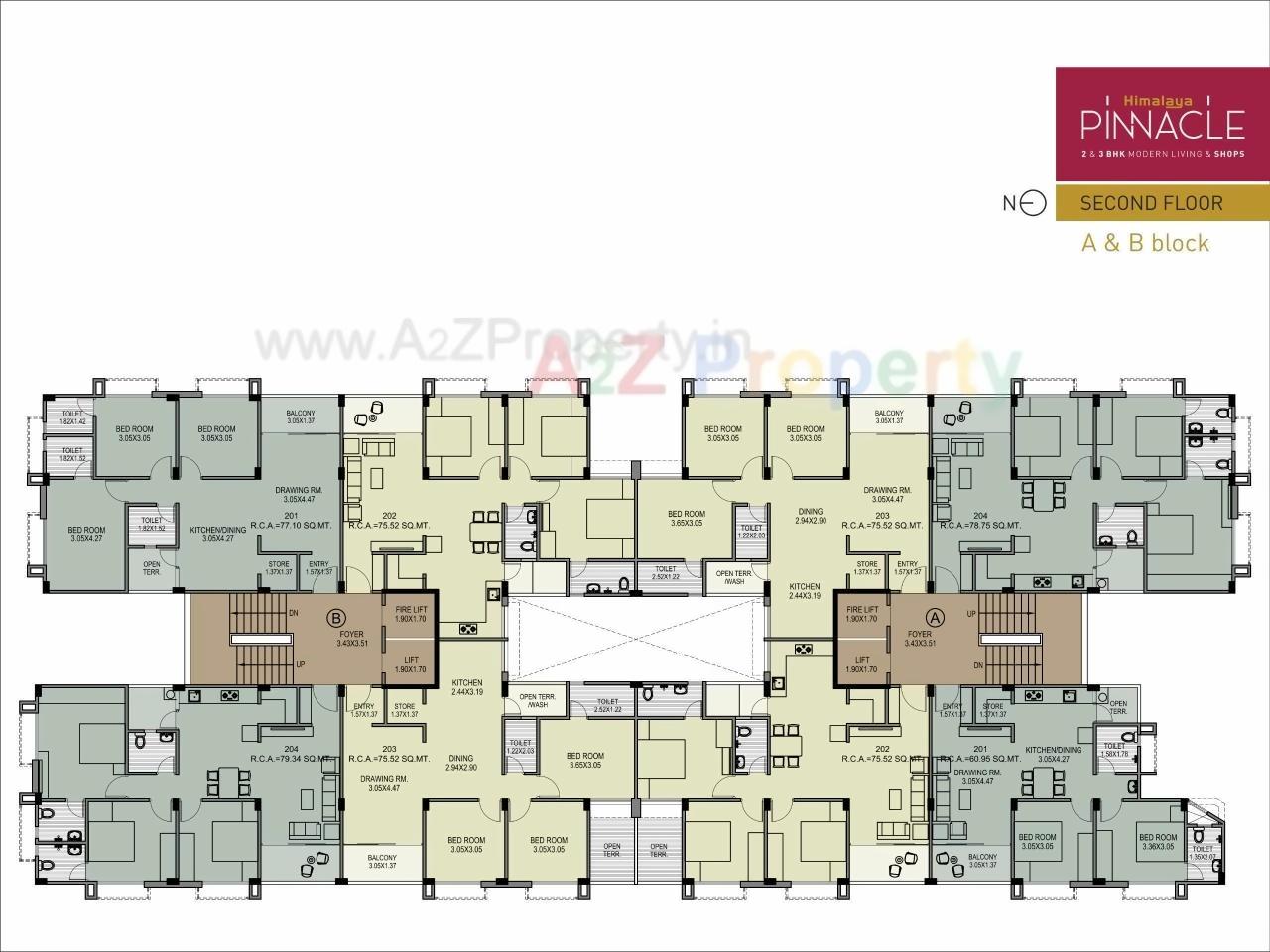 Layout of real estate project Himalaya Pinnacle located at Chandkheda, Ahmedabad, Gujarat