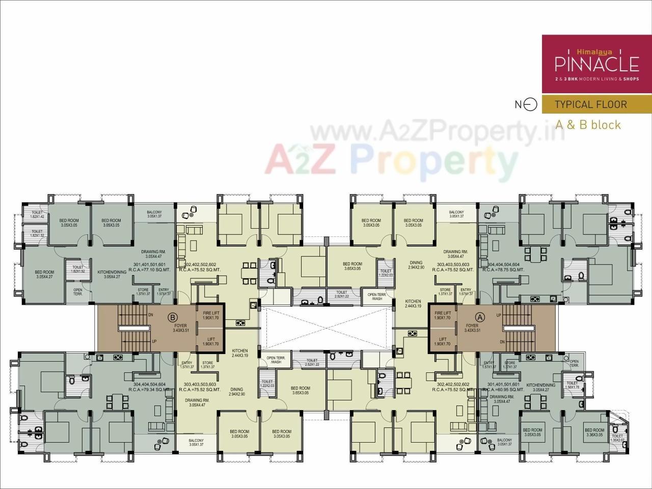Layout of real estate project Himalaya Pinnacle located at Chandkheda, Ahmedabad, Gujarat