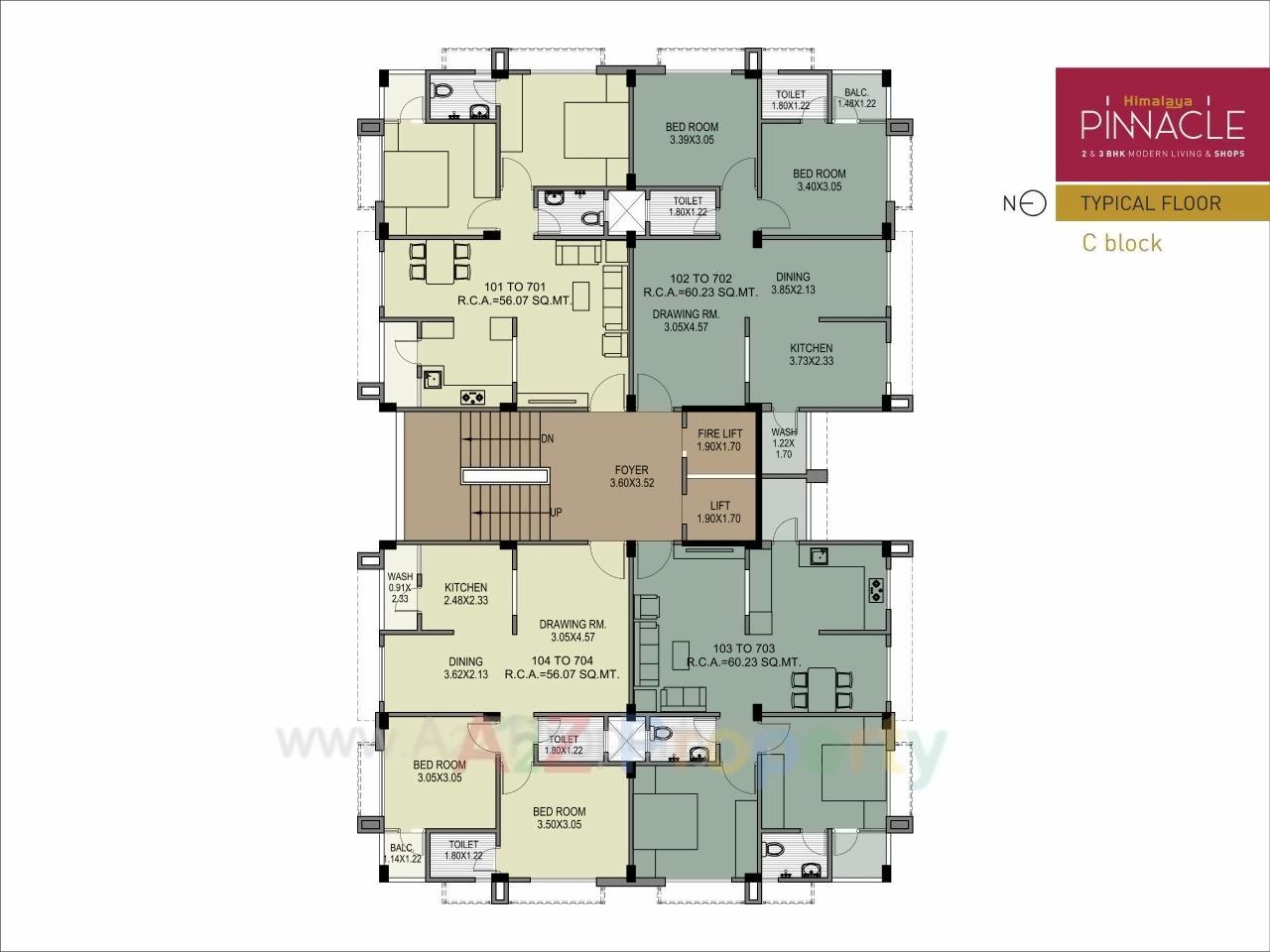 Layout of real estate project Himalaya Pinnacle located at Chandkheda, Ahmedabad, Gujarat