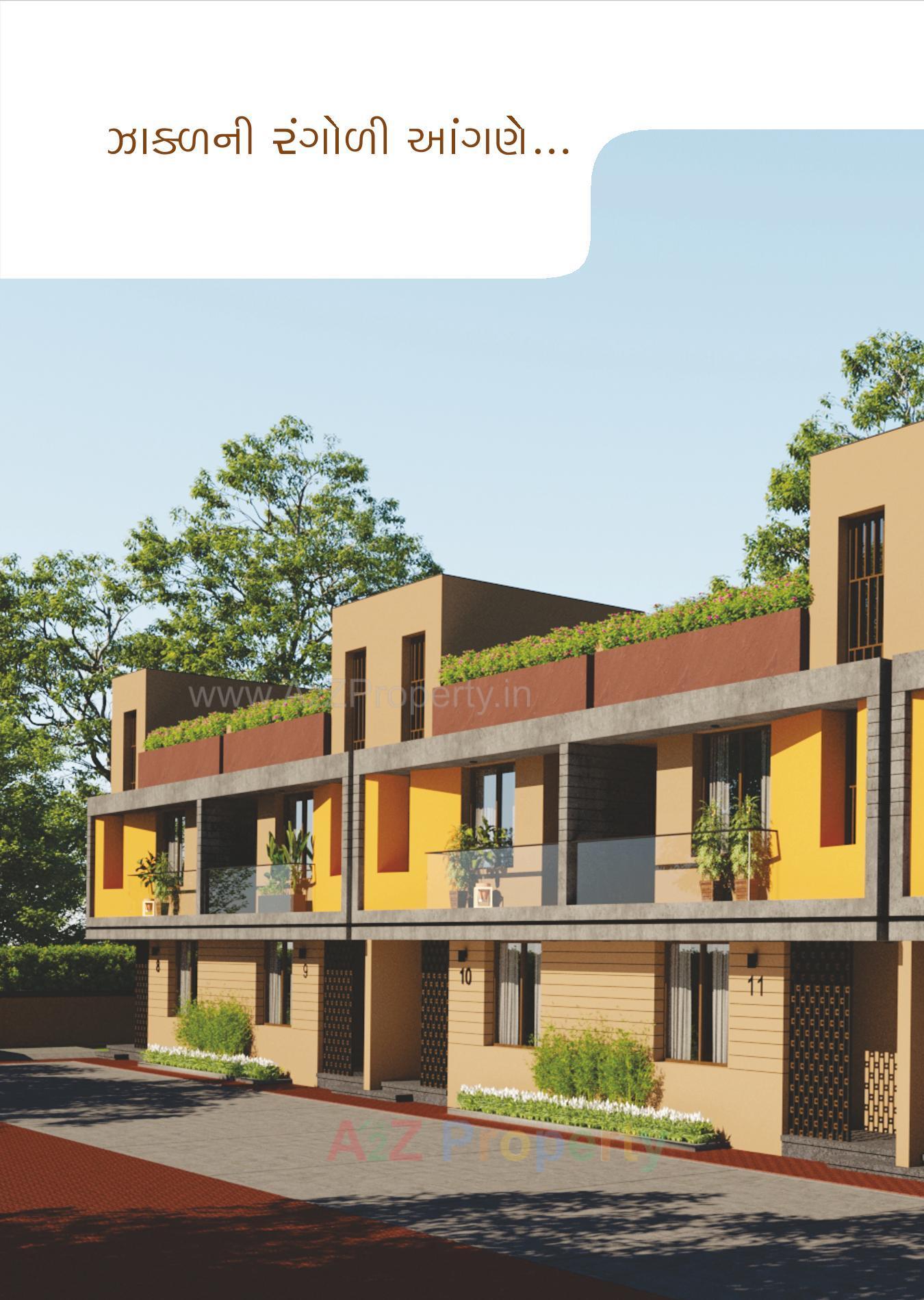 3D Elevation of real estate project Himanshi Residency located at Bareja, Ahmedabad, Gujarat