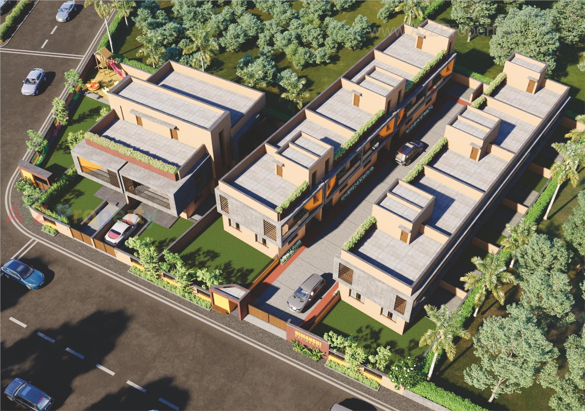 3D Elevation of real estate project Himanshi Residency located at Bareja, Ahmedabad, Gujarat