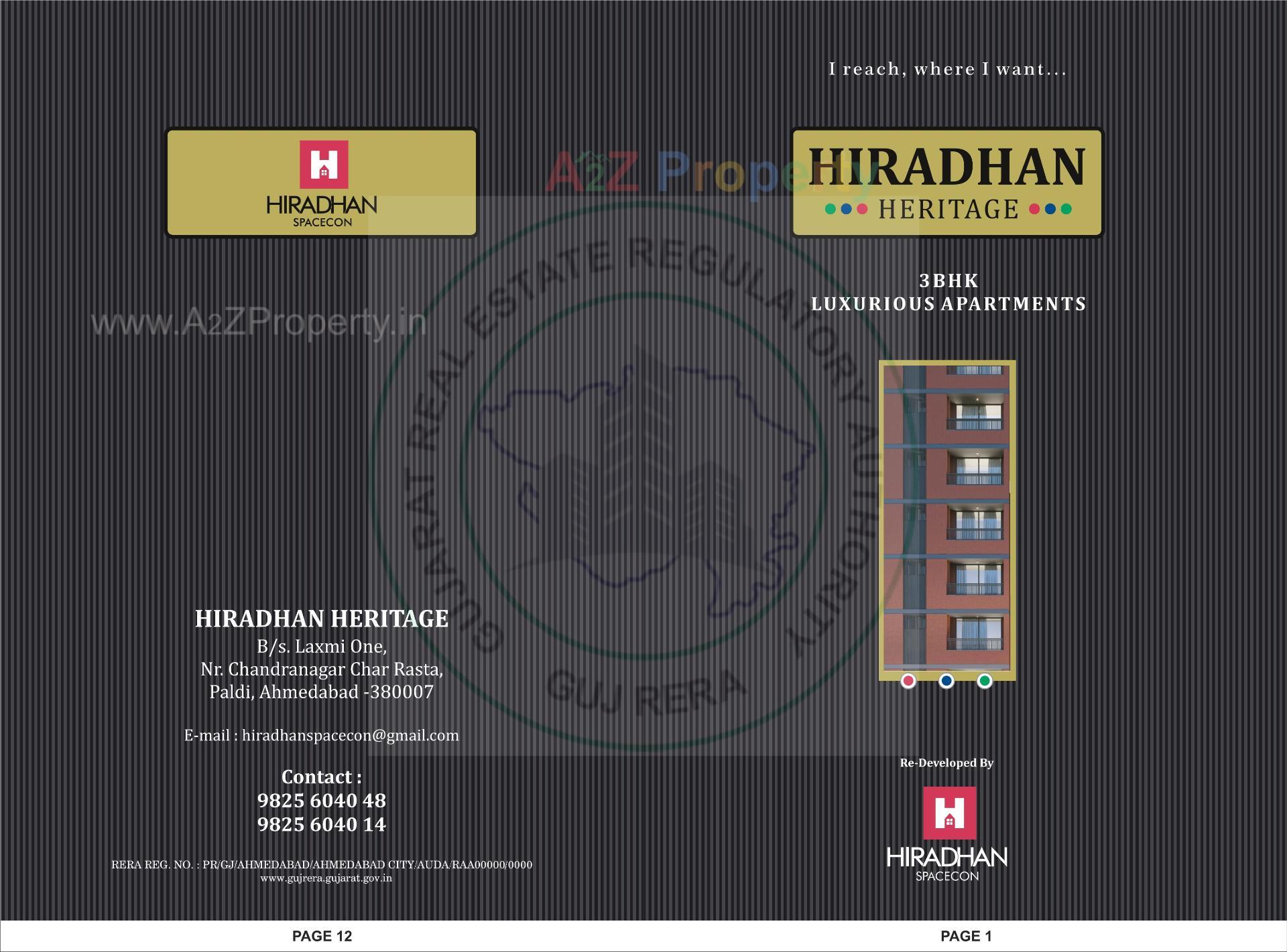  of real estate project Hiradhan Heritage located at Paldi, Ahmedabad, Gujarat