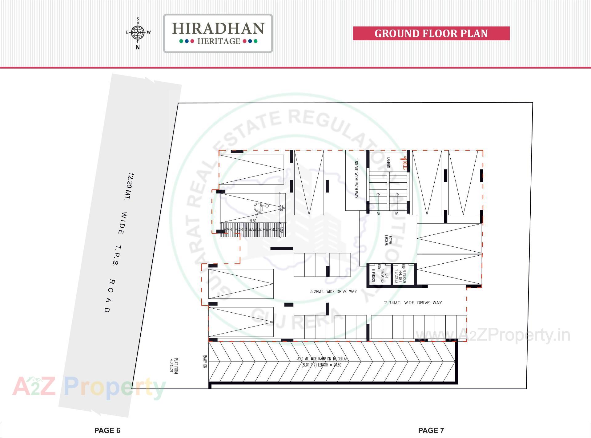 Layout of real estate project Hiradhan Heritage located at Paldi, Ahmedabad, Gujarat