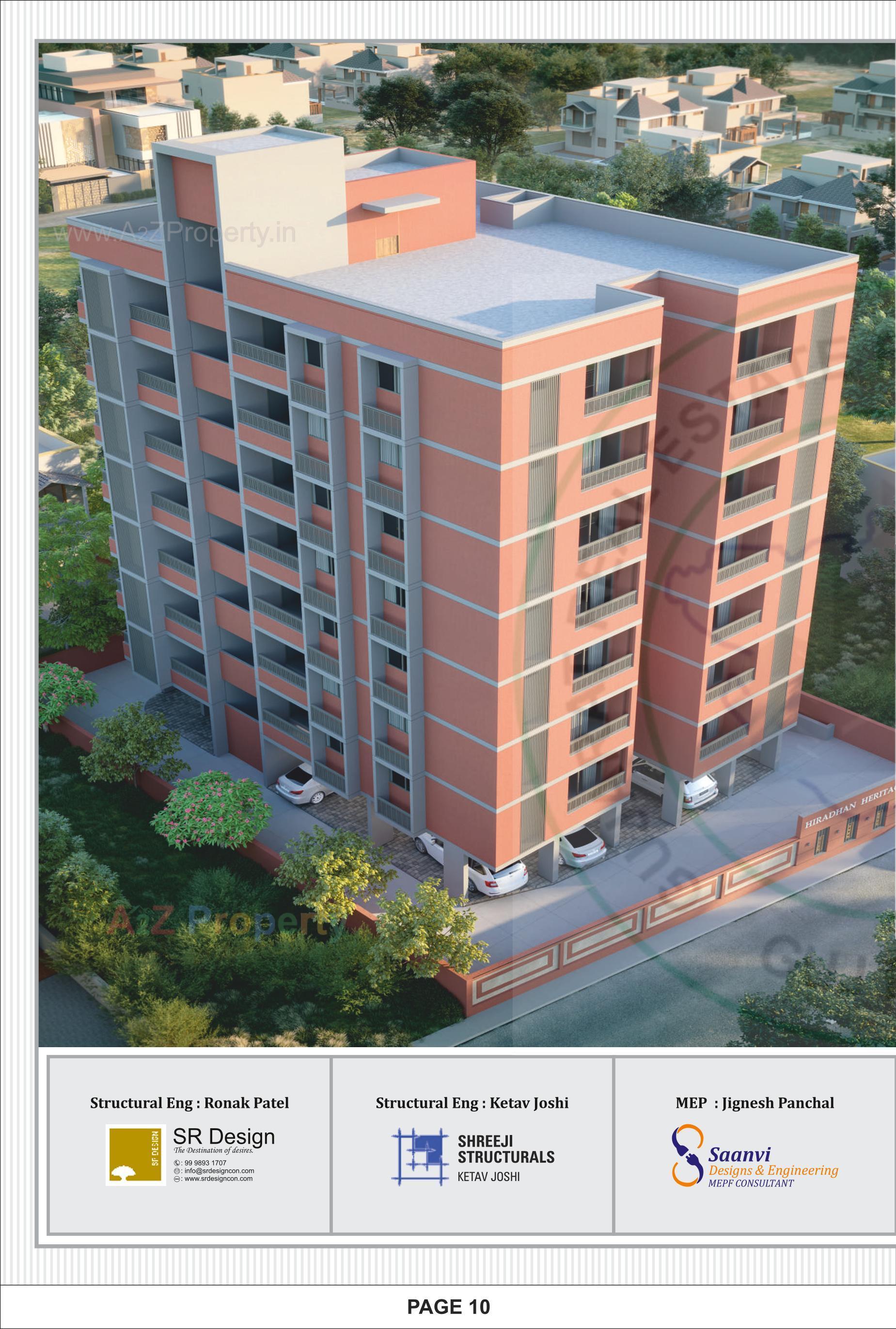 3D Elevation of real estate project Hiradhan Heritage located at Paldi, Ahmedabad, Gujarat