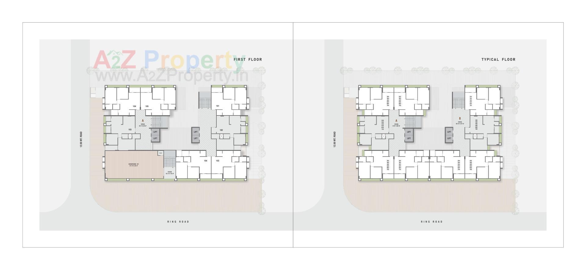 Layout of real estate project Hiramani located at Ognaj, Ahmedabad, Gujarat