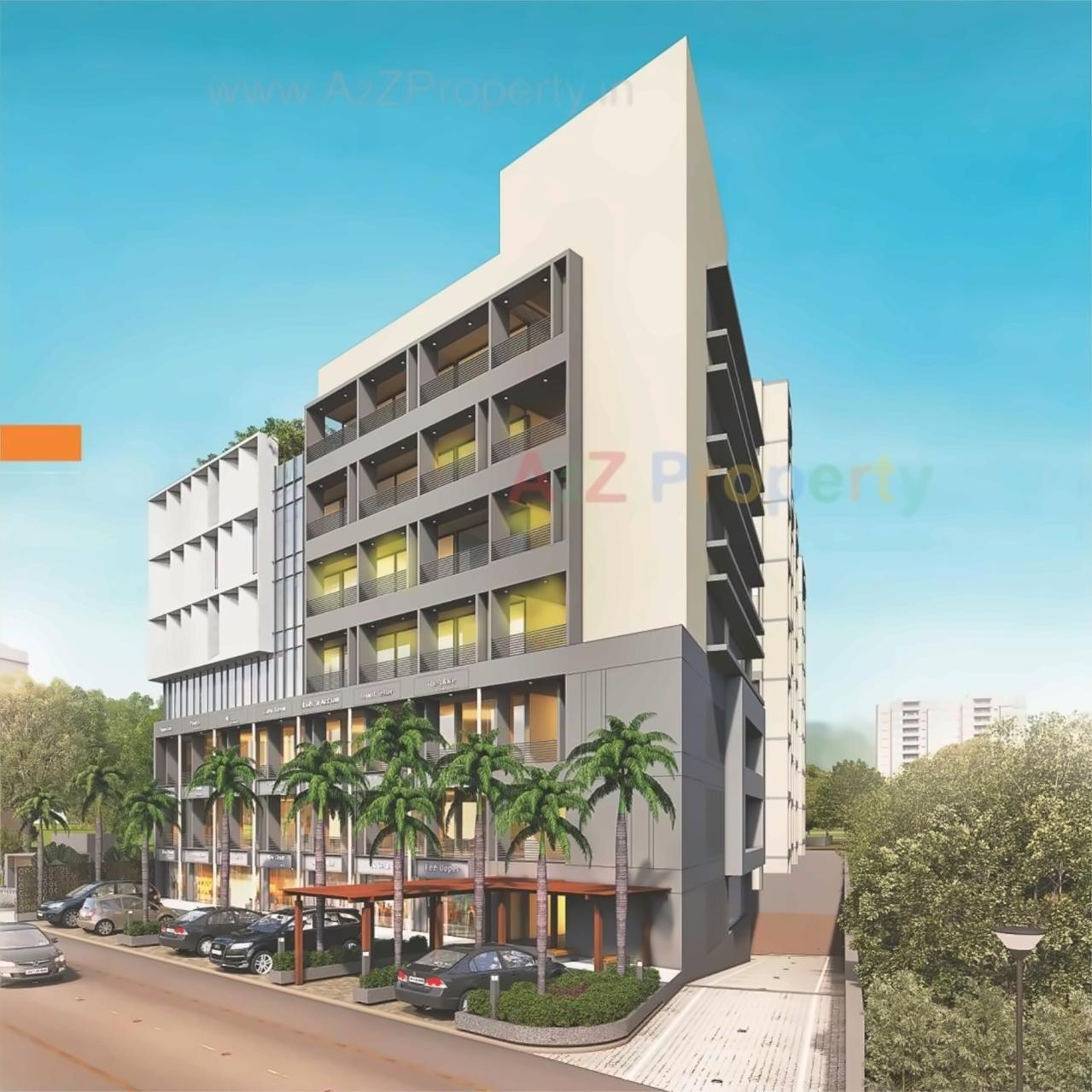 3D Elevation of real estate project Home Town located at Ranip, Ahmedabad, Gujarat