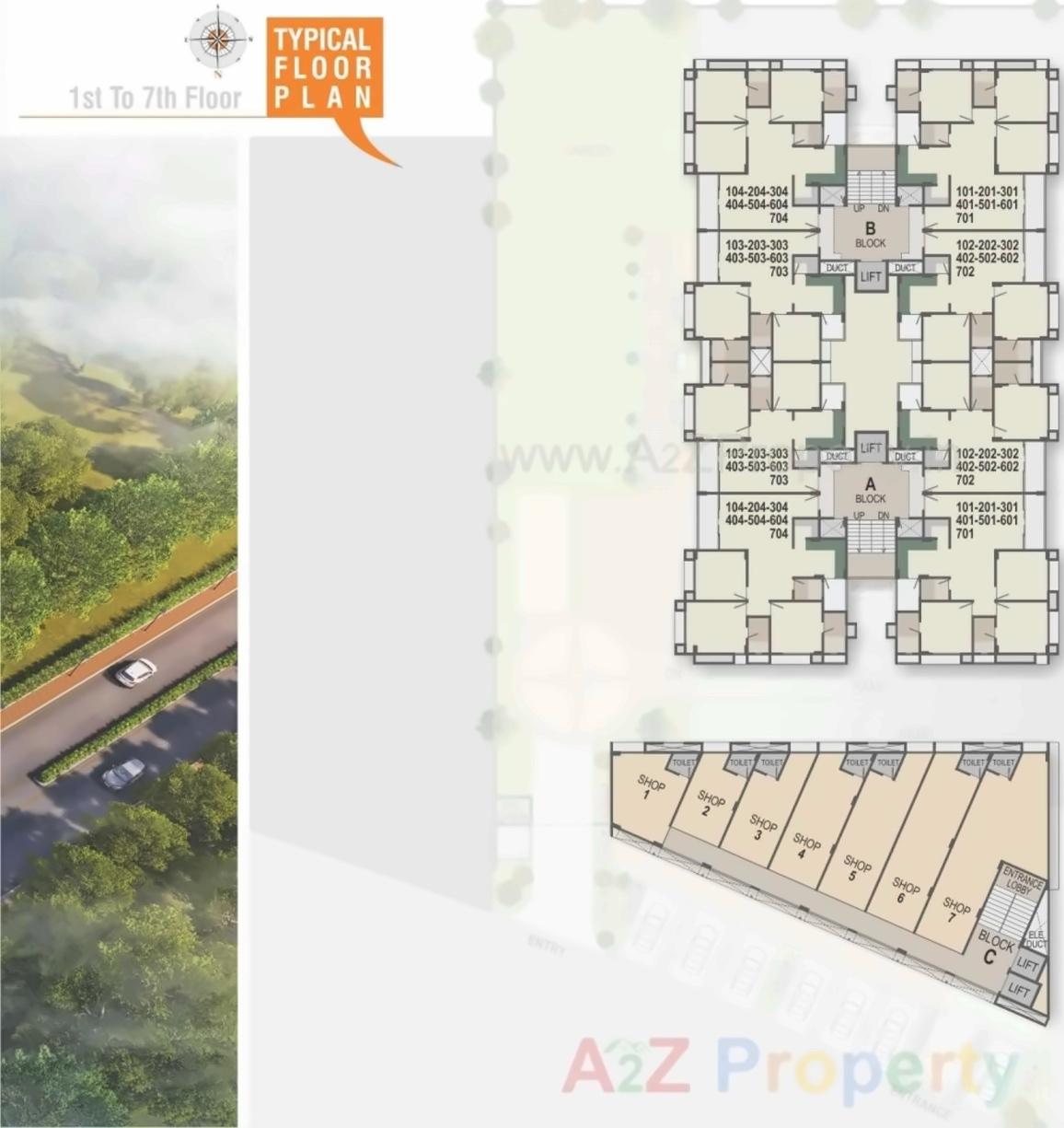 Layout of real estate project Home Town located at Ranip, Ahmedabad, Gujarat