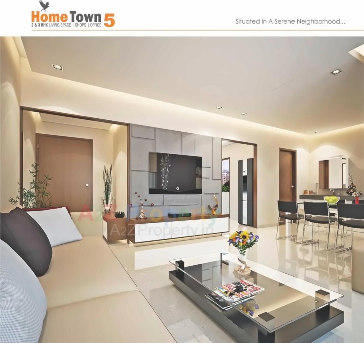 3D Elevation of real estate project Home Town located at Ranip, Ahmedabad, Gujarat