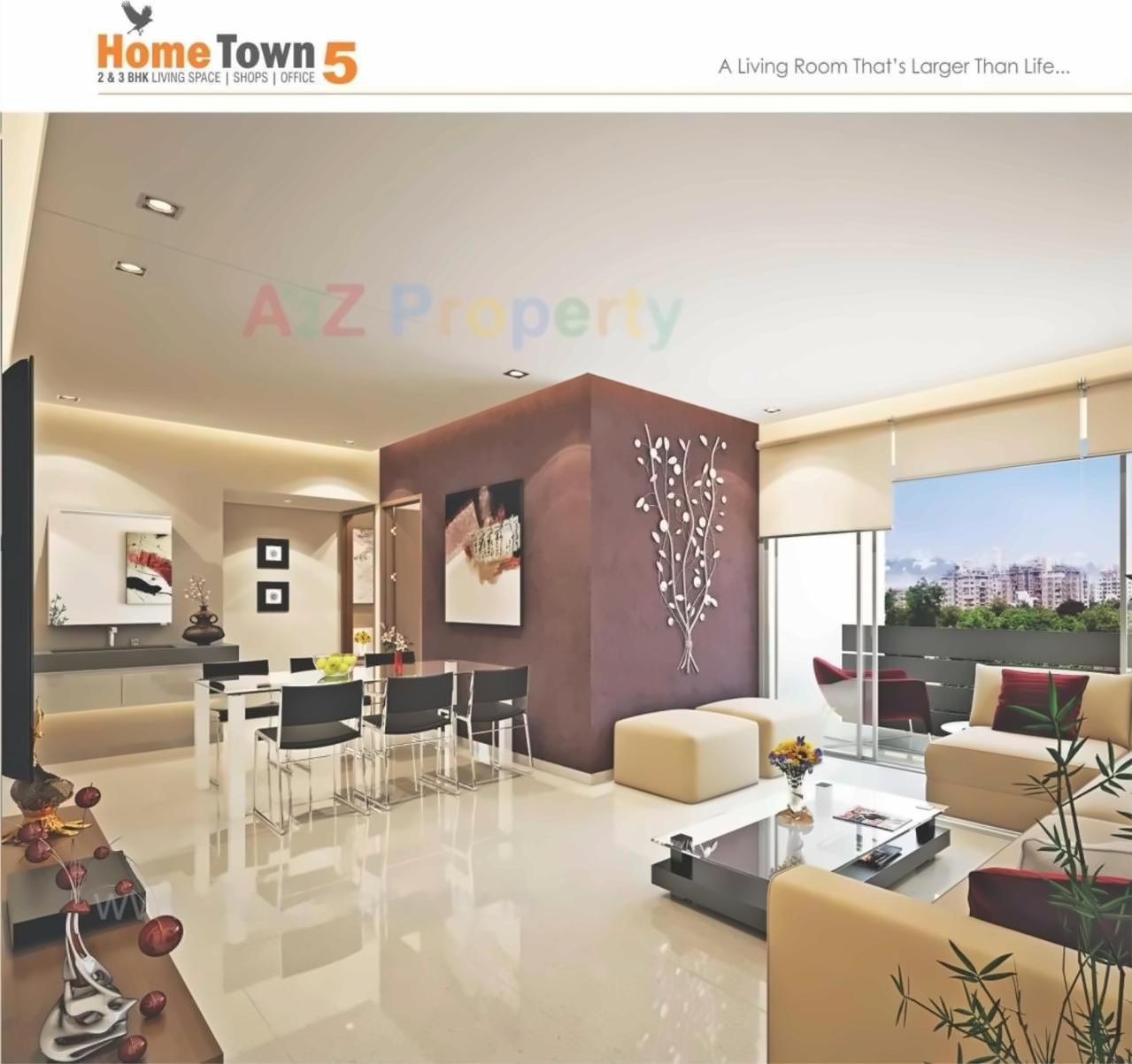 3D Elevation of real estate project Home Town located at Ranip, Ahmedabad, Gujarat
