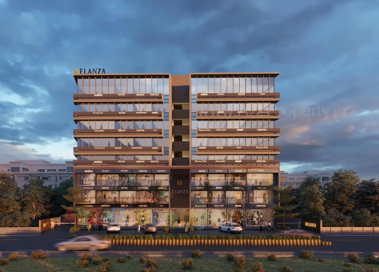 3D Elevation of real estate project Hr Elanza located at Paldi, Ahmedabad, Gujarat